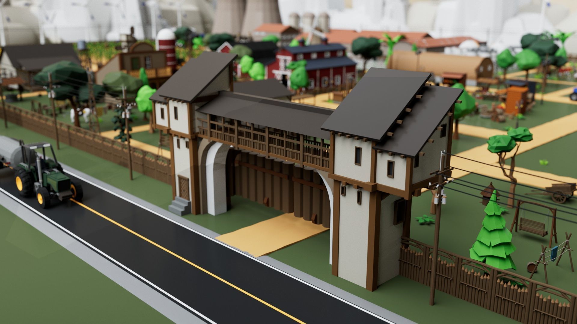 Farm House and Animals Mega Pack for Game Ready Low-poly 3D model_5