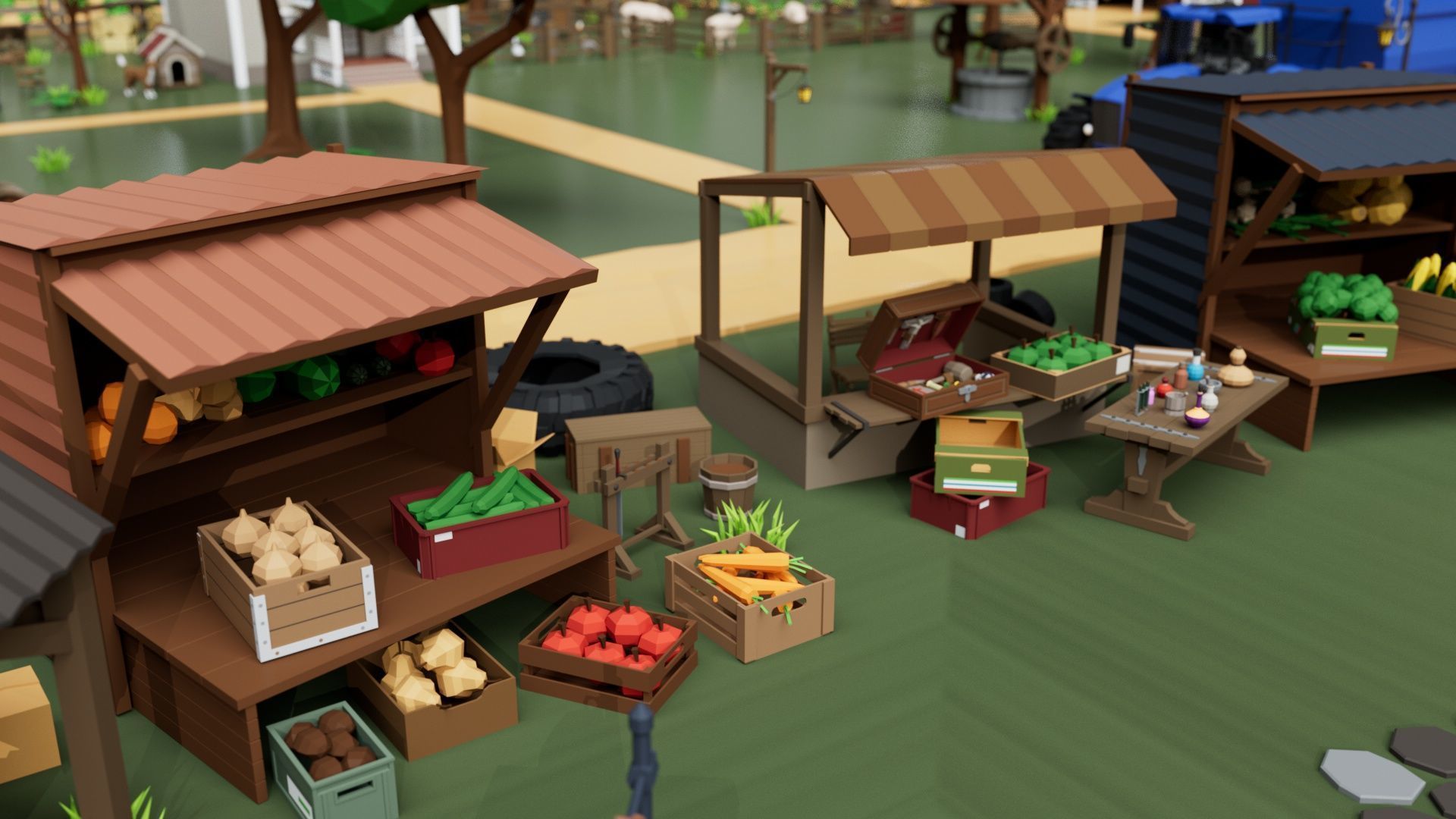 Farm House and Animals Mega Pack for Game Ready Low-poly 3D model_17