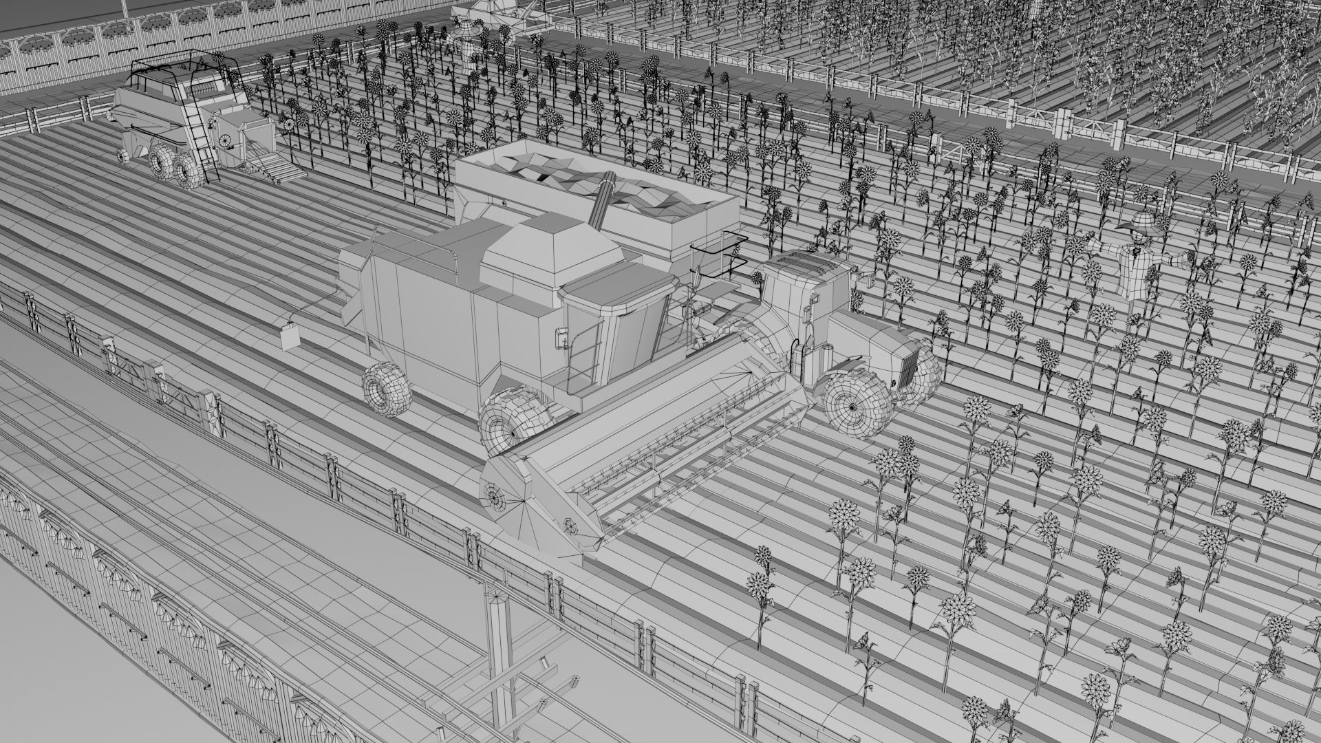 Farm House and Animals Mega Pack for Game Ready Low-poly 3D model_3