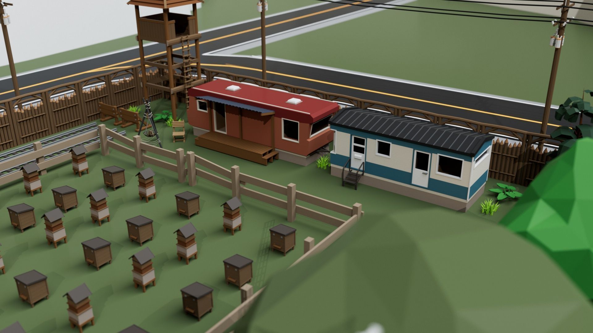 Farm House and Animals Mega Pack for Game Ready Low-poly 3D model_11