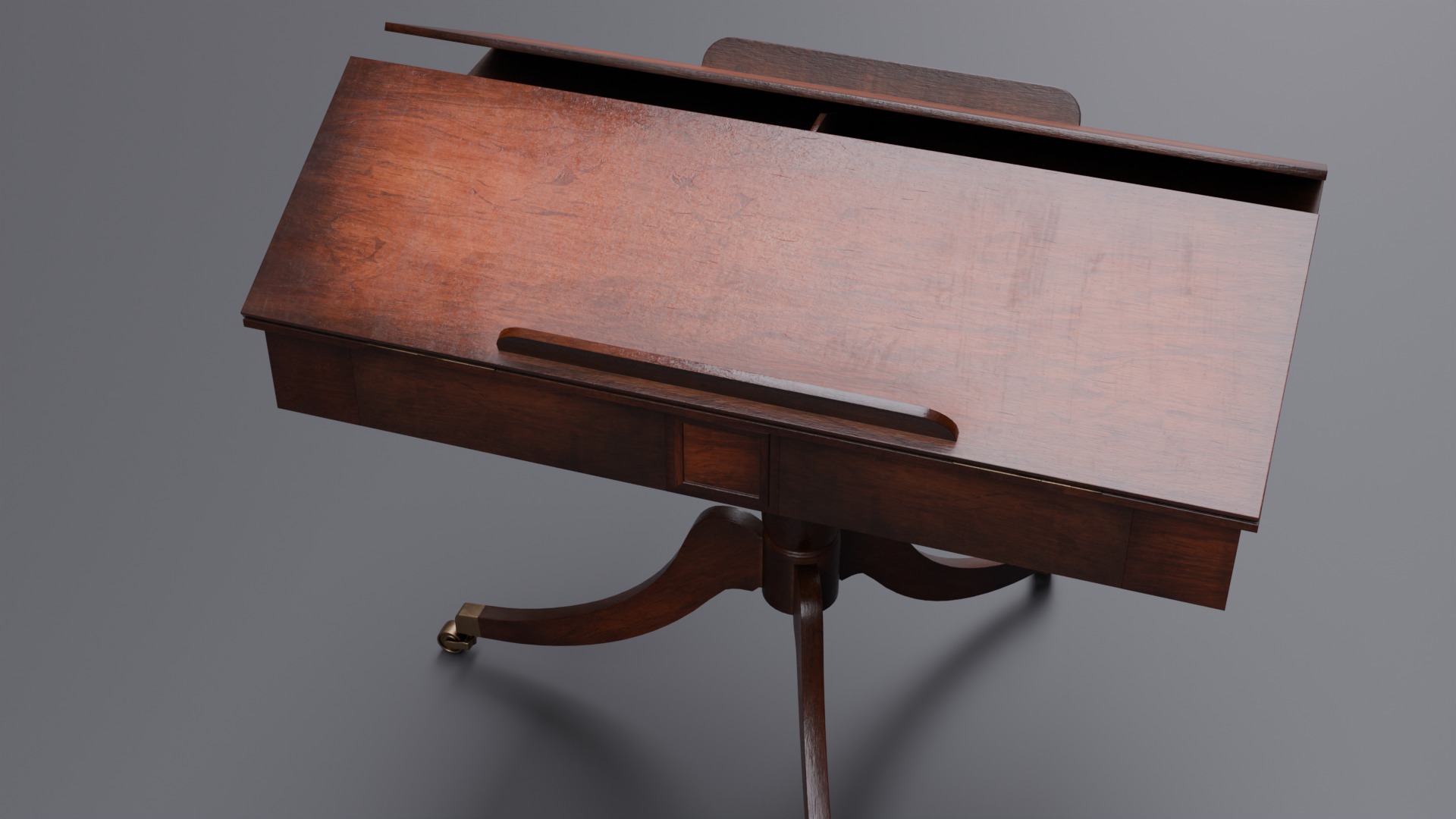 Old Library Table 3D model_3