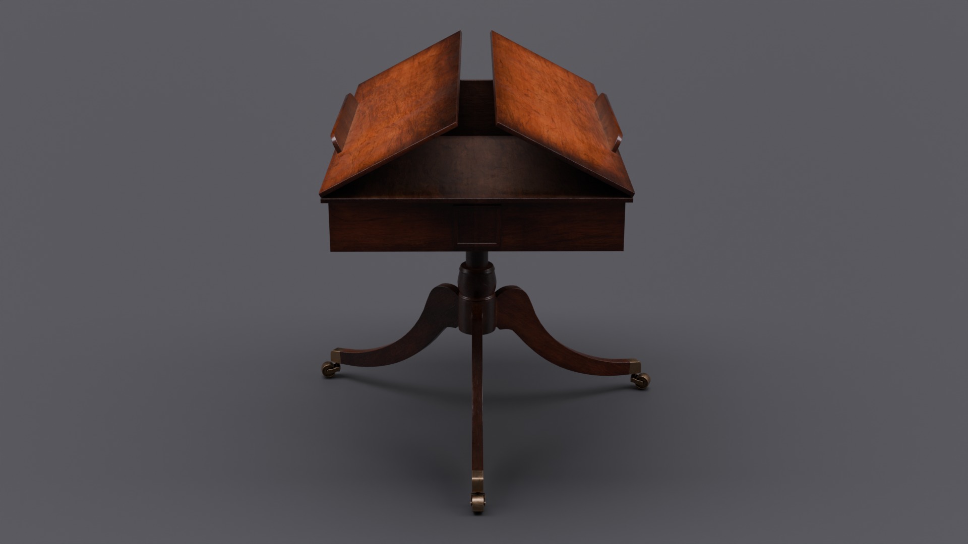Old Library Table 3D model_9
