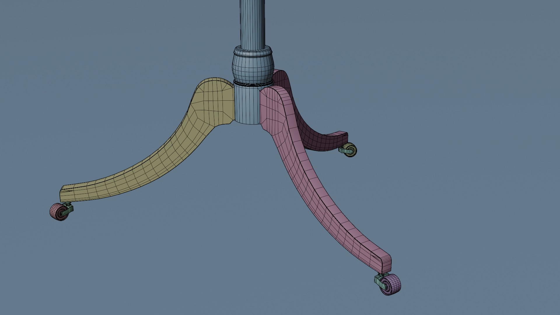 Old Library Table 3D model_14