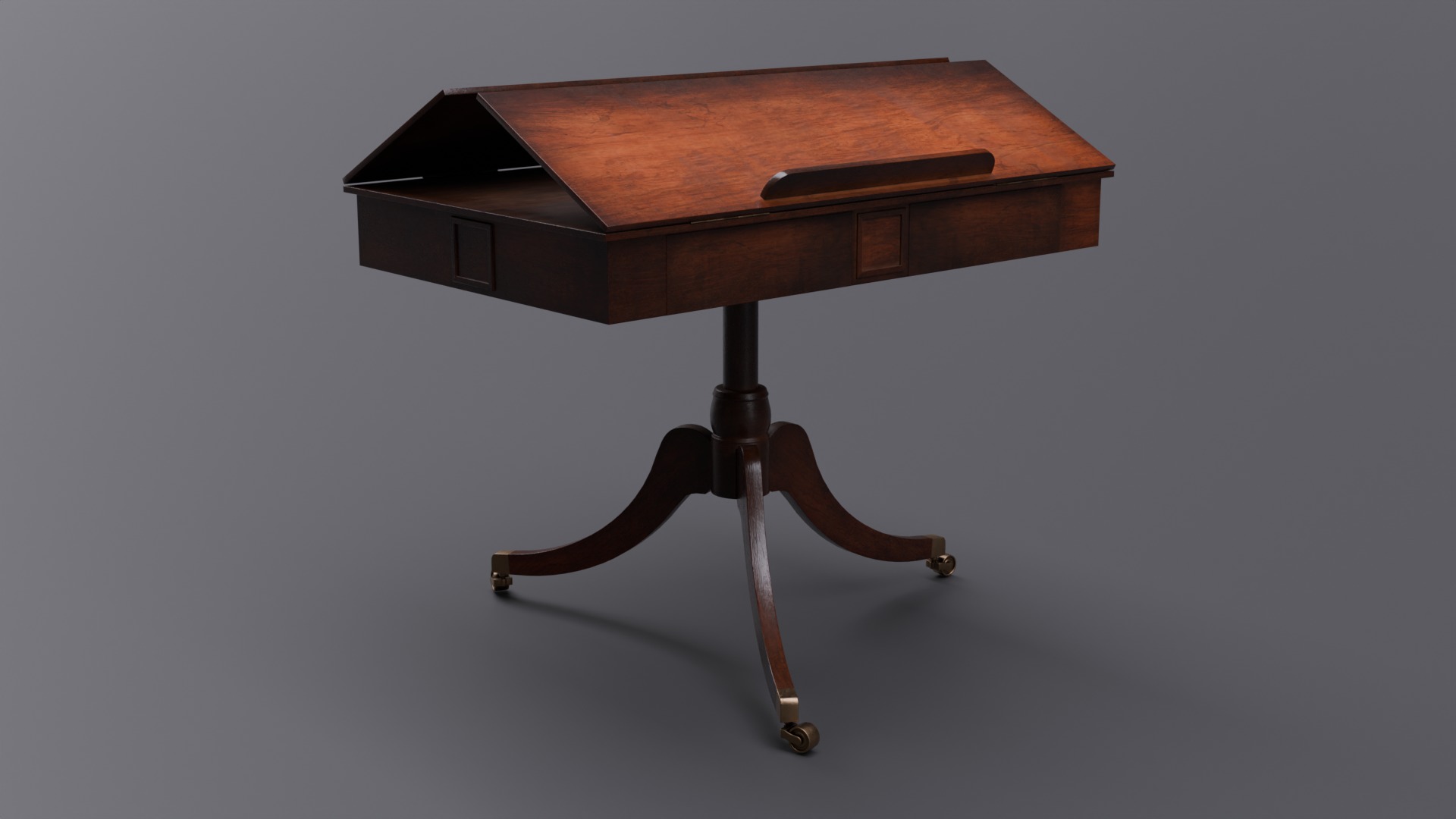 Old Library Table 3D model_1