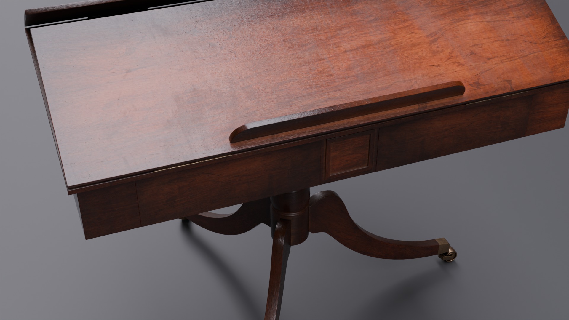 Old Library Table 3D model_5