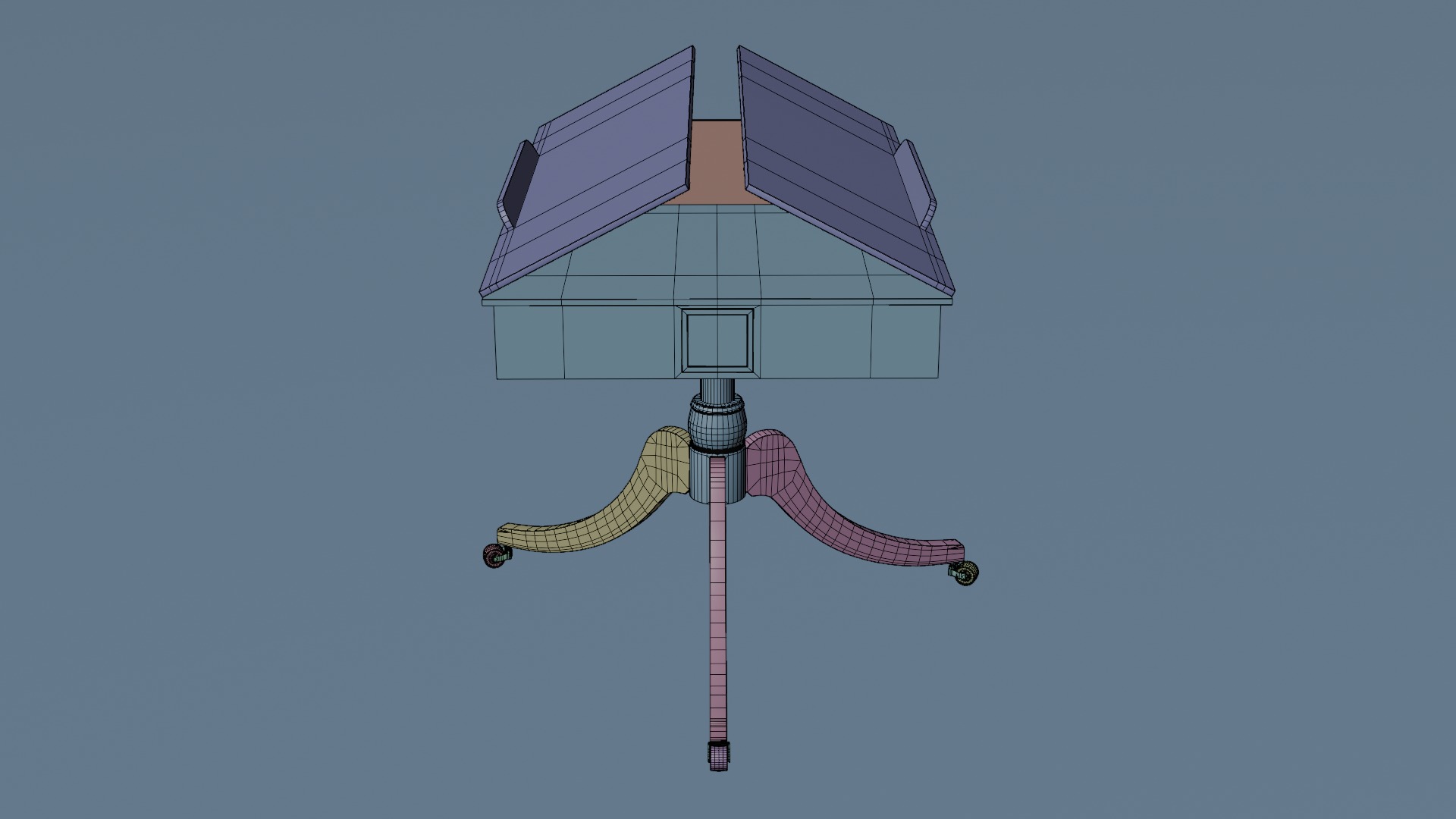 Old Library Table 3D model_19