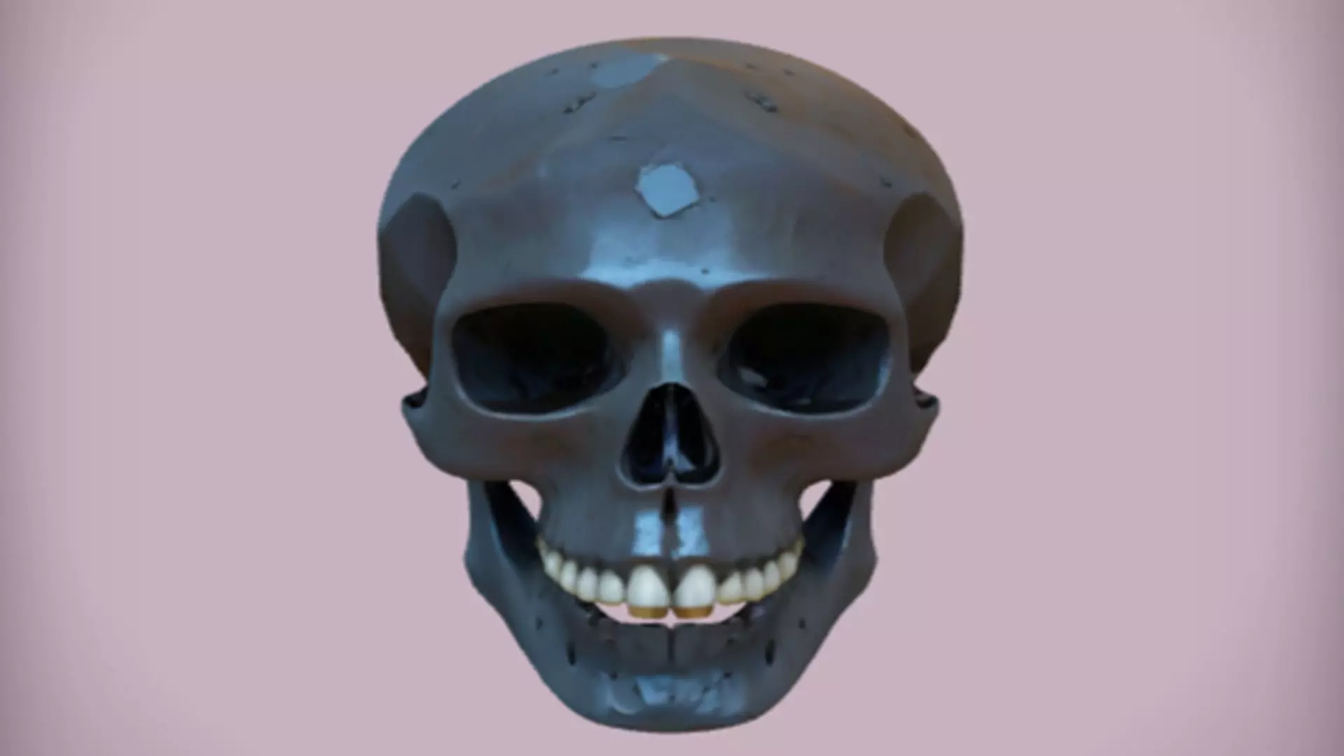 human skull Game Ready 3D Model 3D model_0
