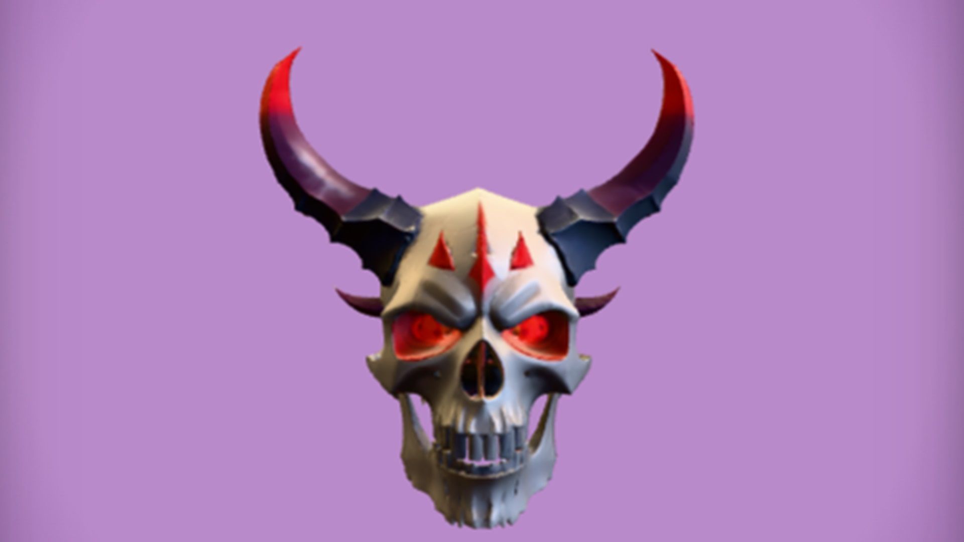 demonic skull with horns 3D model_7