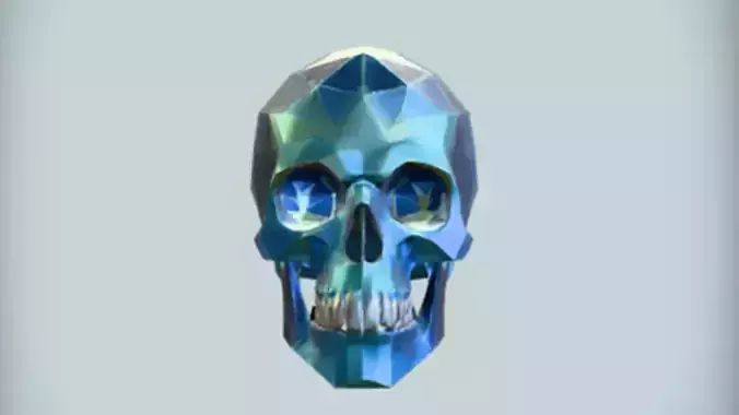 Crystal geometric skull 3D model