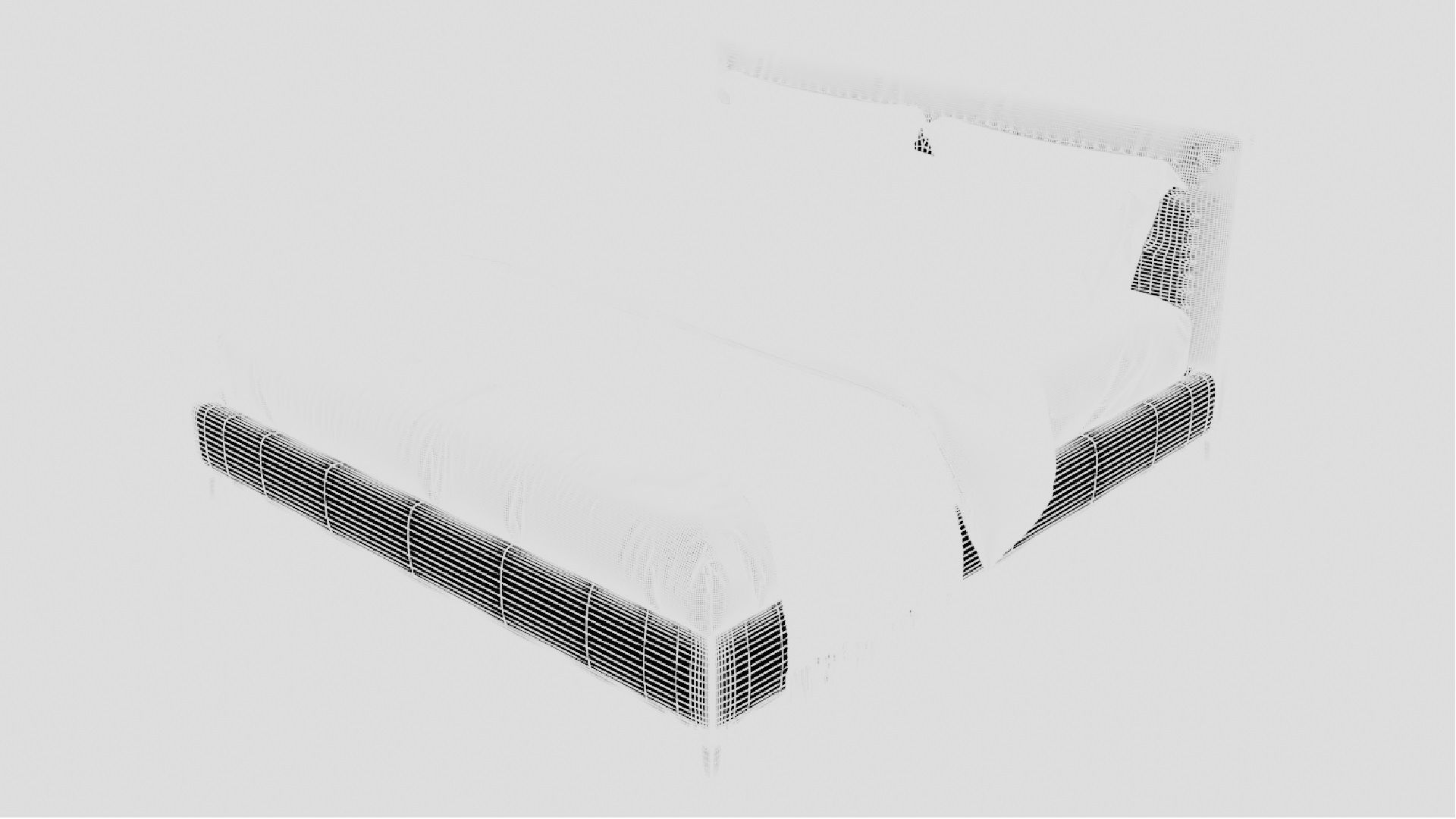 Gray Color Bed 3D model_17