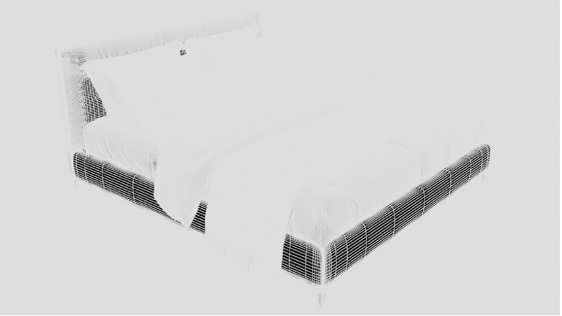 Gray Color Bed 3D model_14