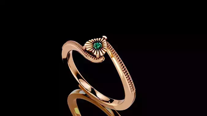 Heart Miracle plat Setting Bypass Milgrain Ring