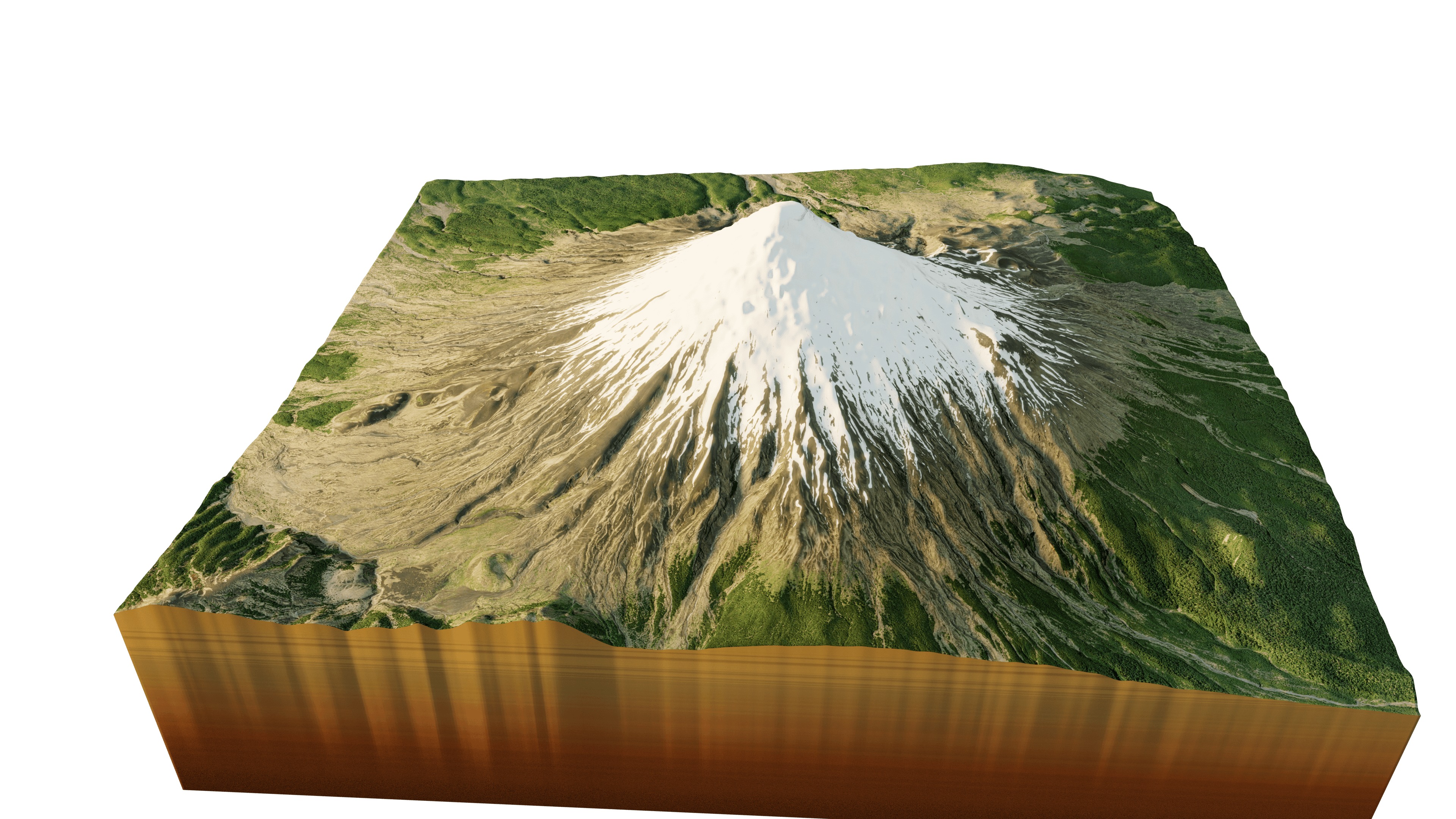 Osorno volcano 3d model terrain 3D model_12