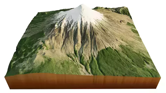 Osorno volcano 3d model terrain 3D model