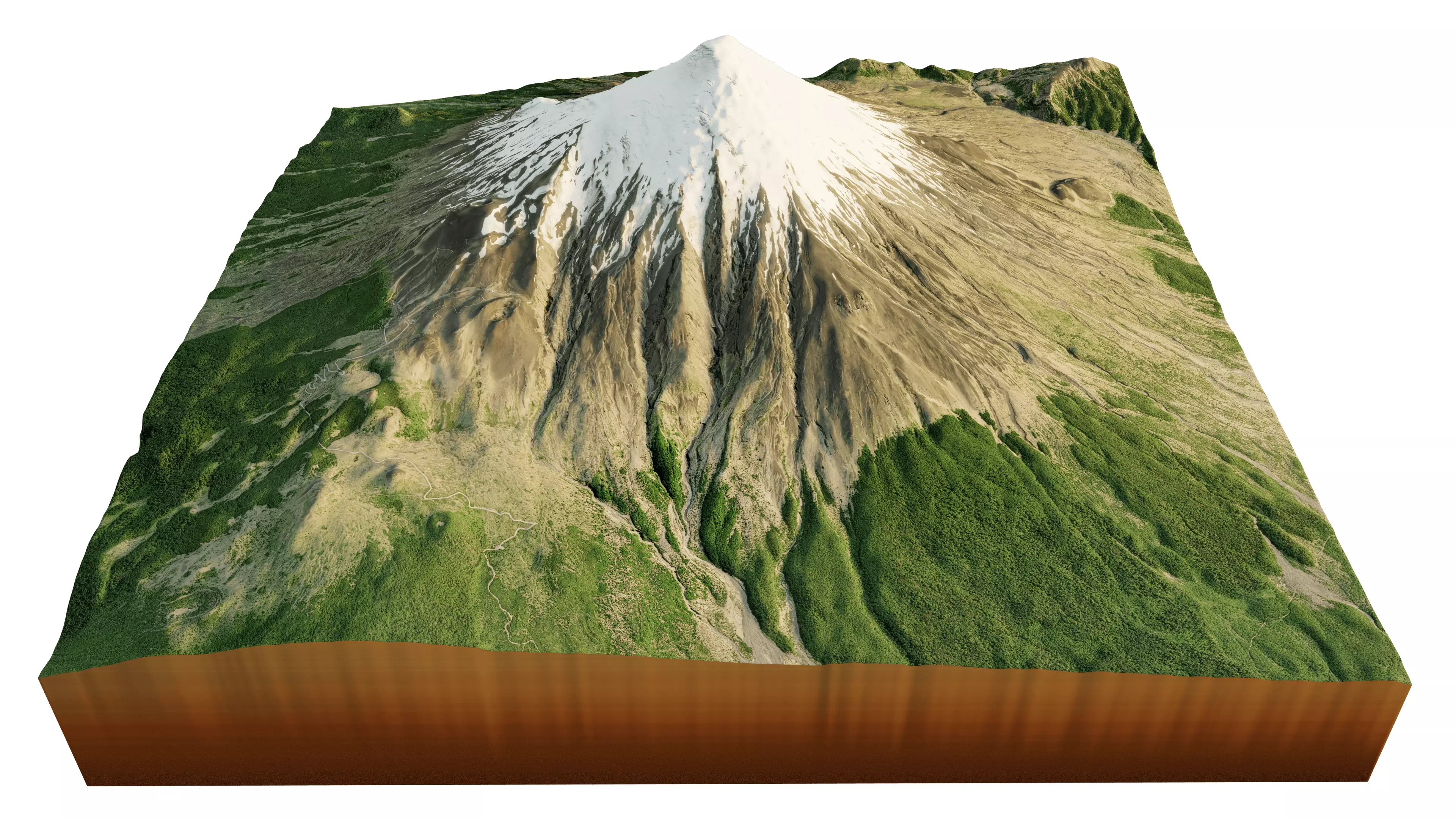Osorno volcano 3d model terrain 3D model_0