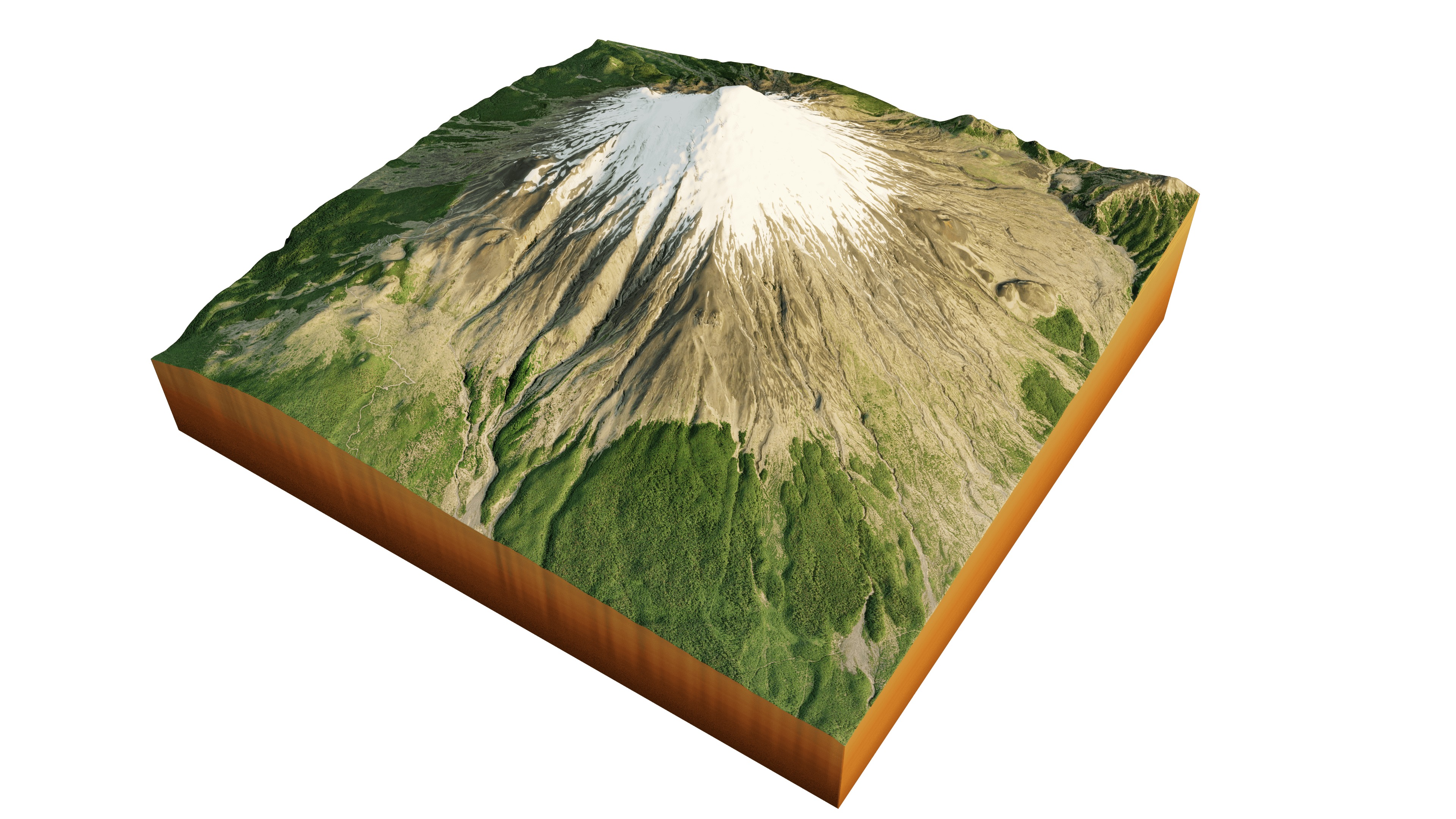 Osorno volcano 3d model terrain 3D model_1