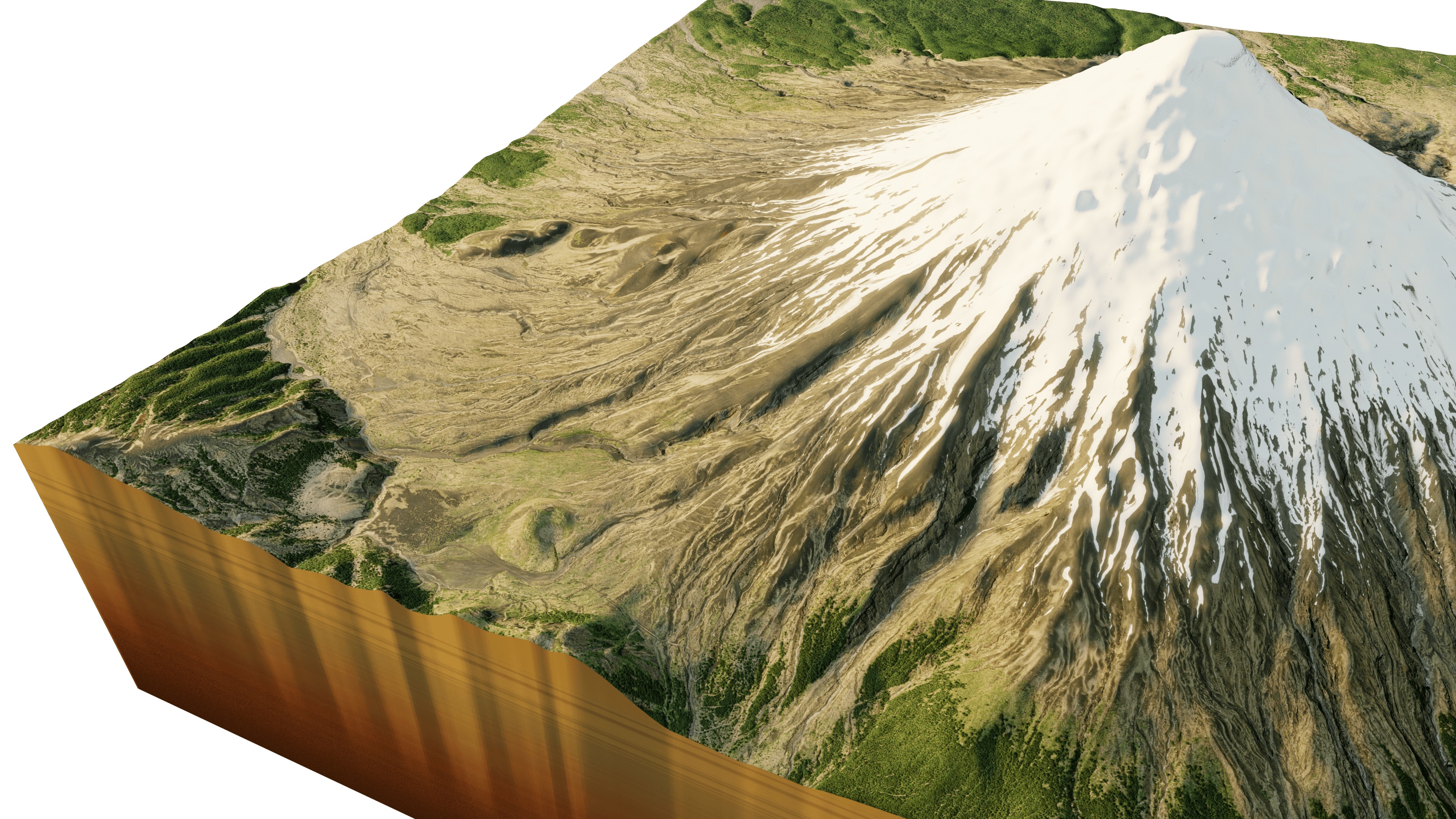 Osorno volcano 3d model terrain 3D model_13