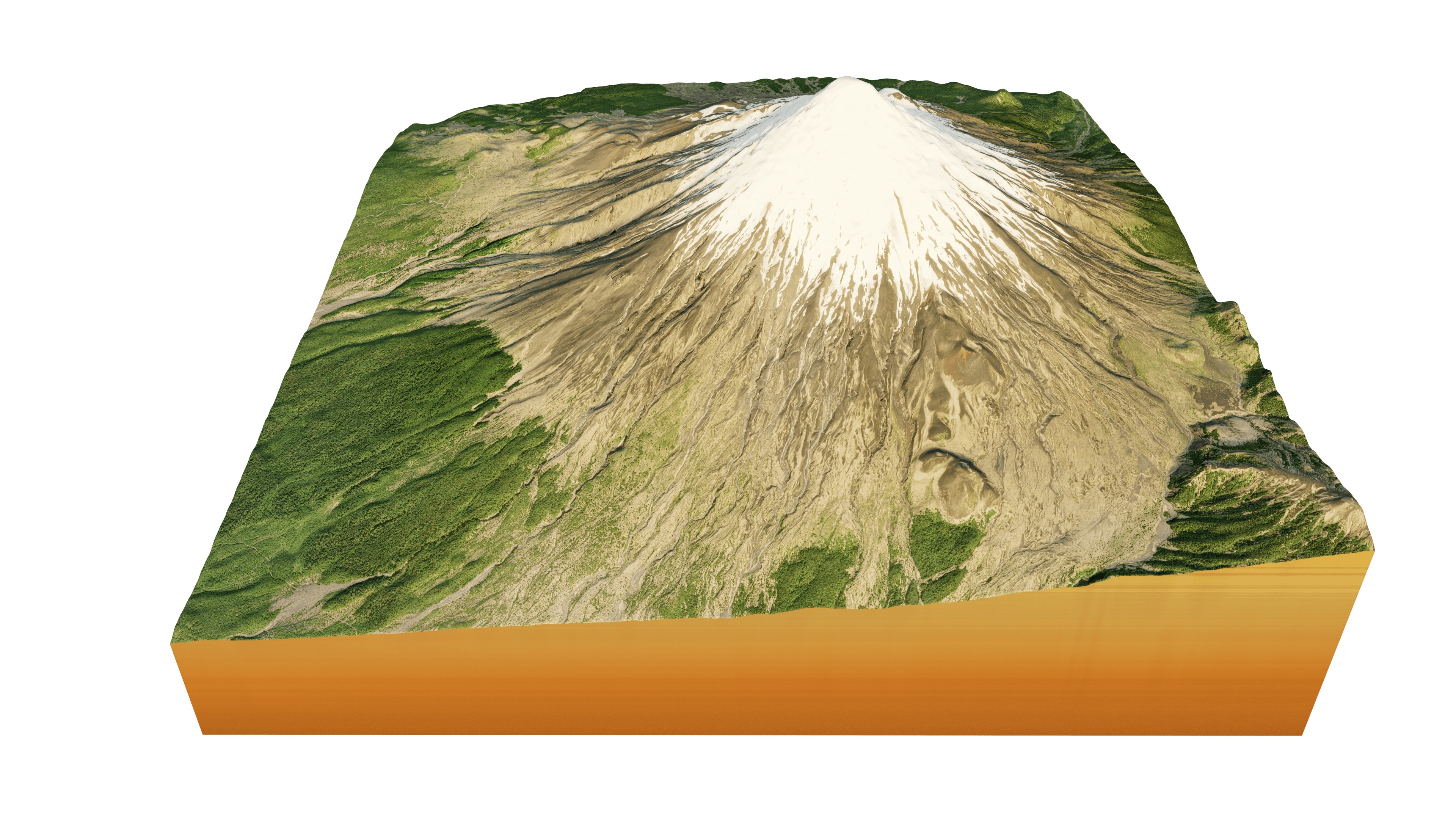Osorno volcano 3d model terrain 3D model_8
