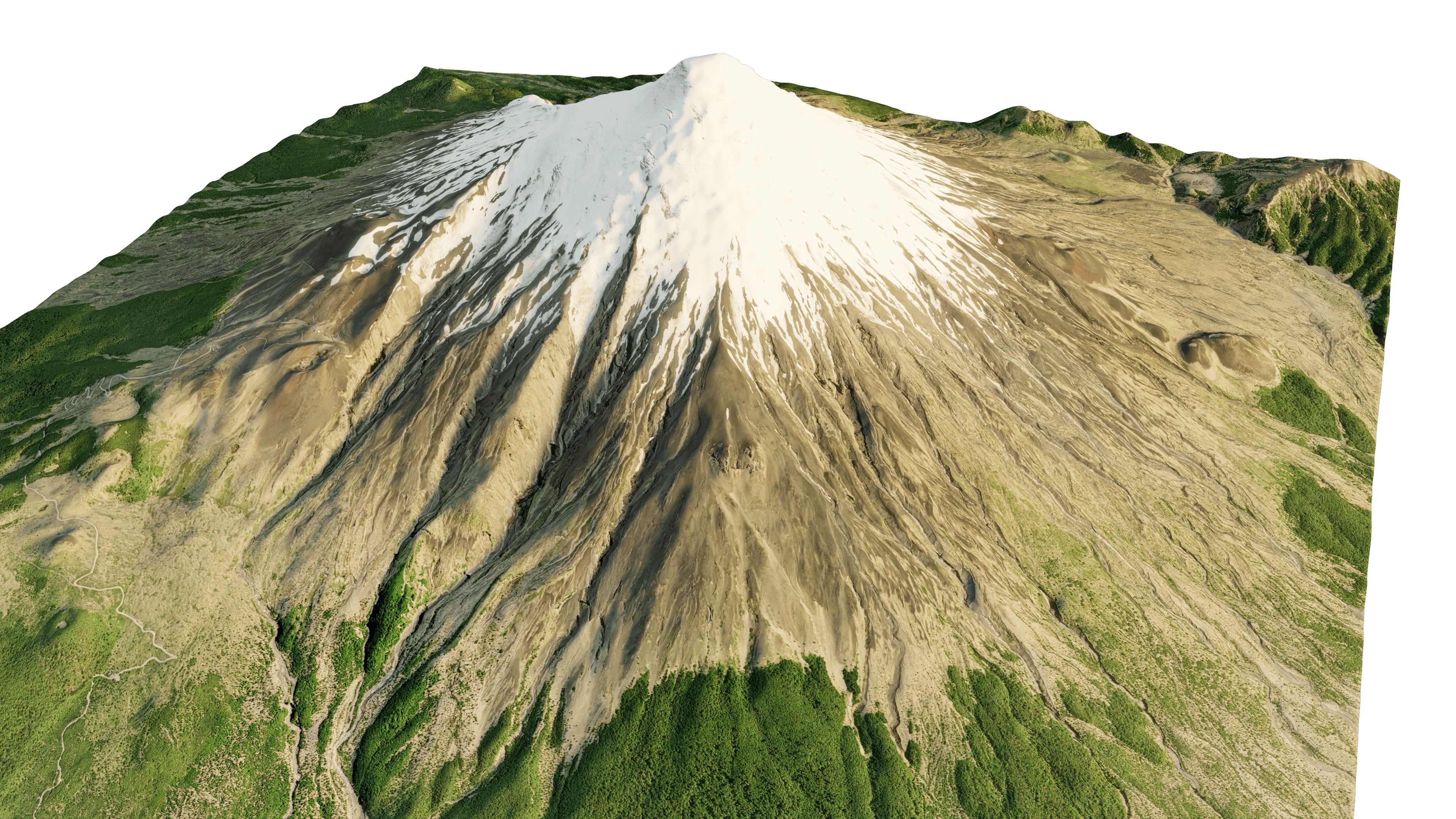 Osorno volcano 3d model terrain 3D model_6