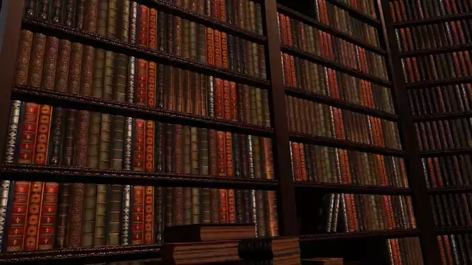 Modular low-mid poly library Low-poly 3D model