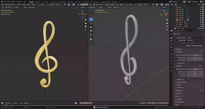 Music Icon - 3D Printable Keychain and Pendant 