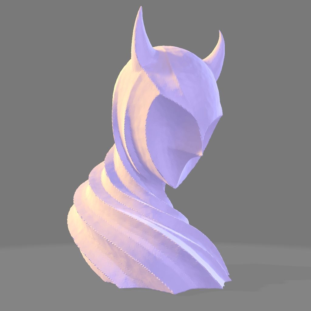 Minimalist Devil Sculpture Sleek Abstract 3D print model_4