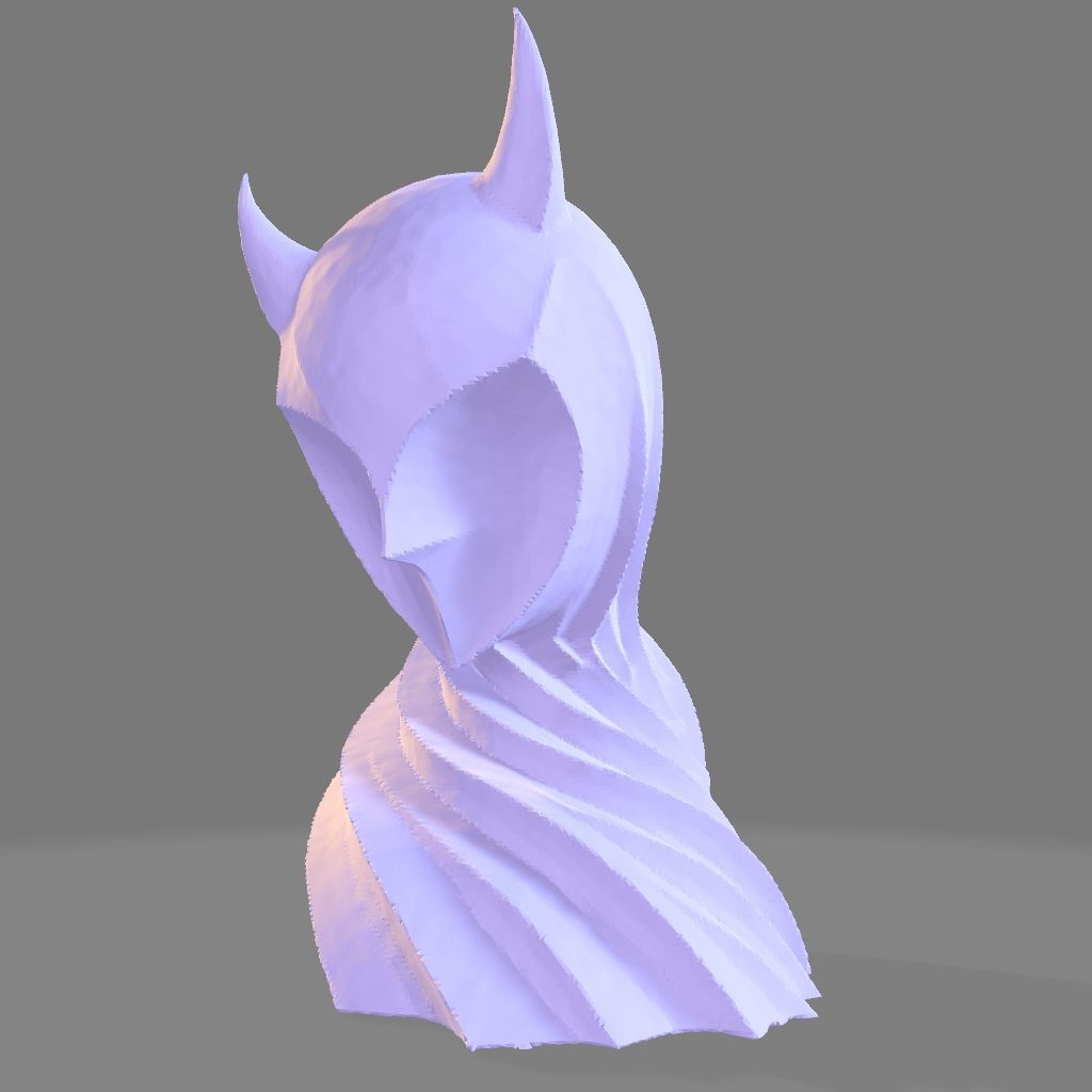 Minimalist Devil Sculpture Sleek Abstract 3D print model_1