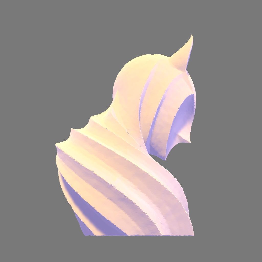 Minimalist Devil Sculpture Sleek Abstract 3D print model_2