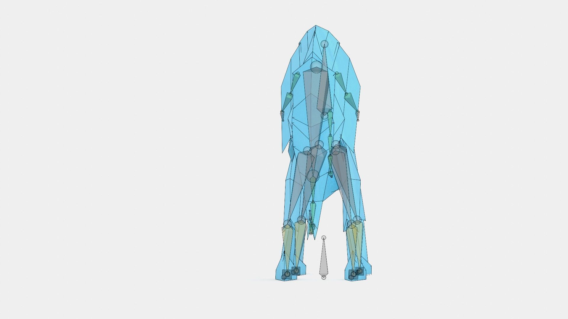 Origami Elephant Low-poly 3D model_15
