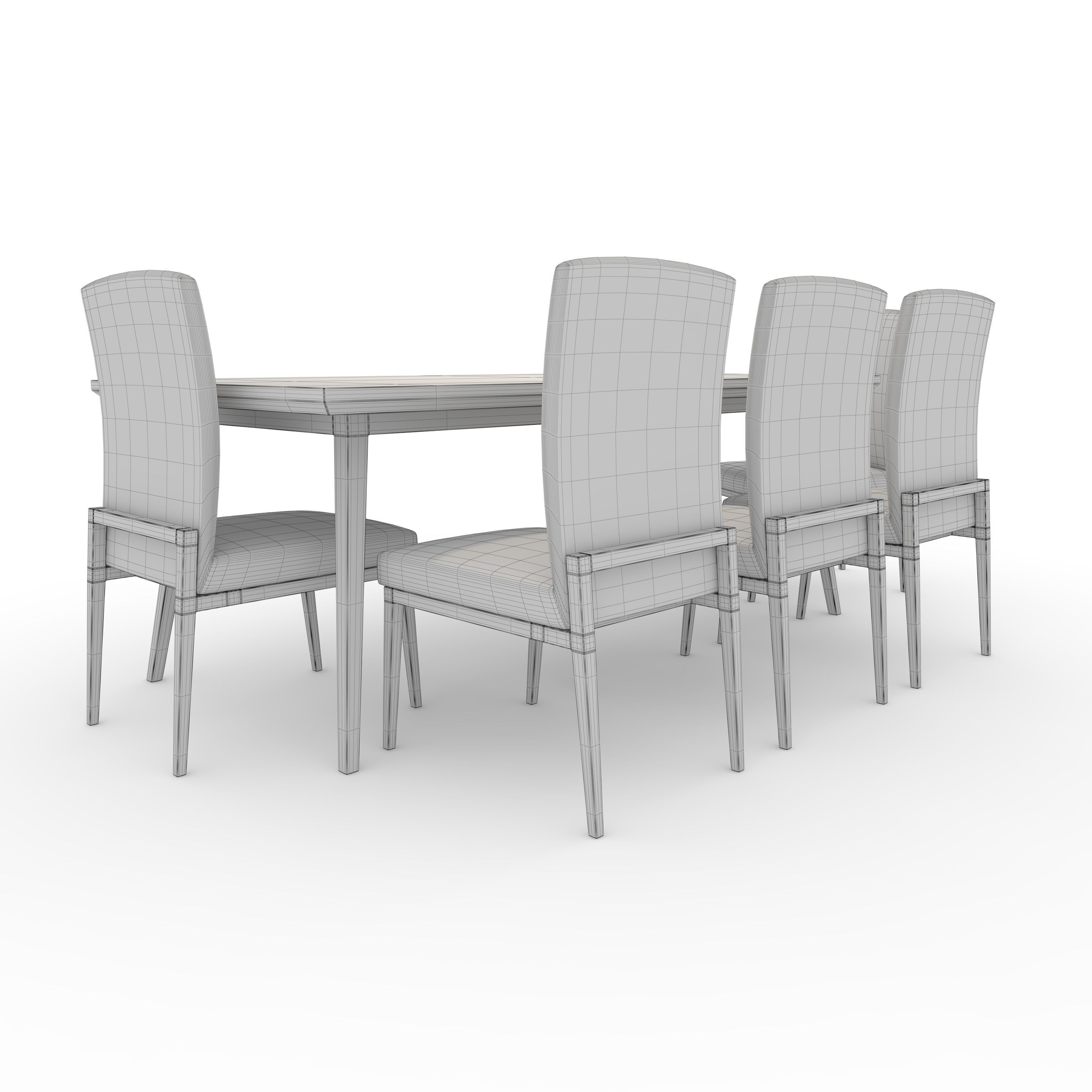 Dining Set 1 3D model_15