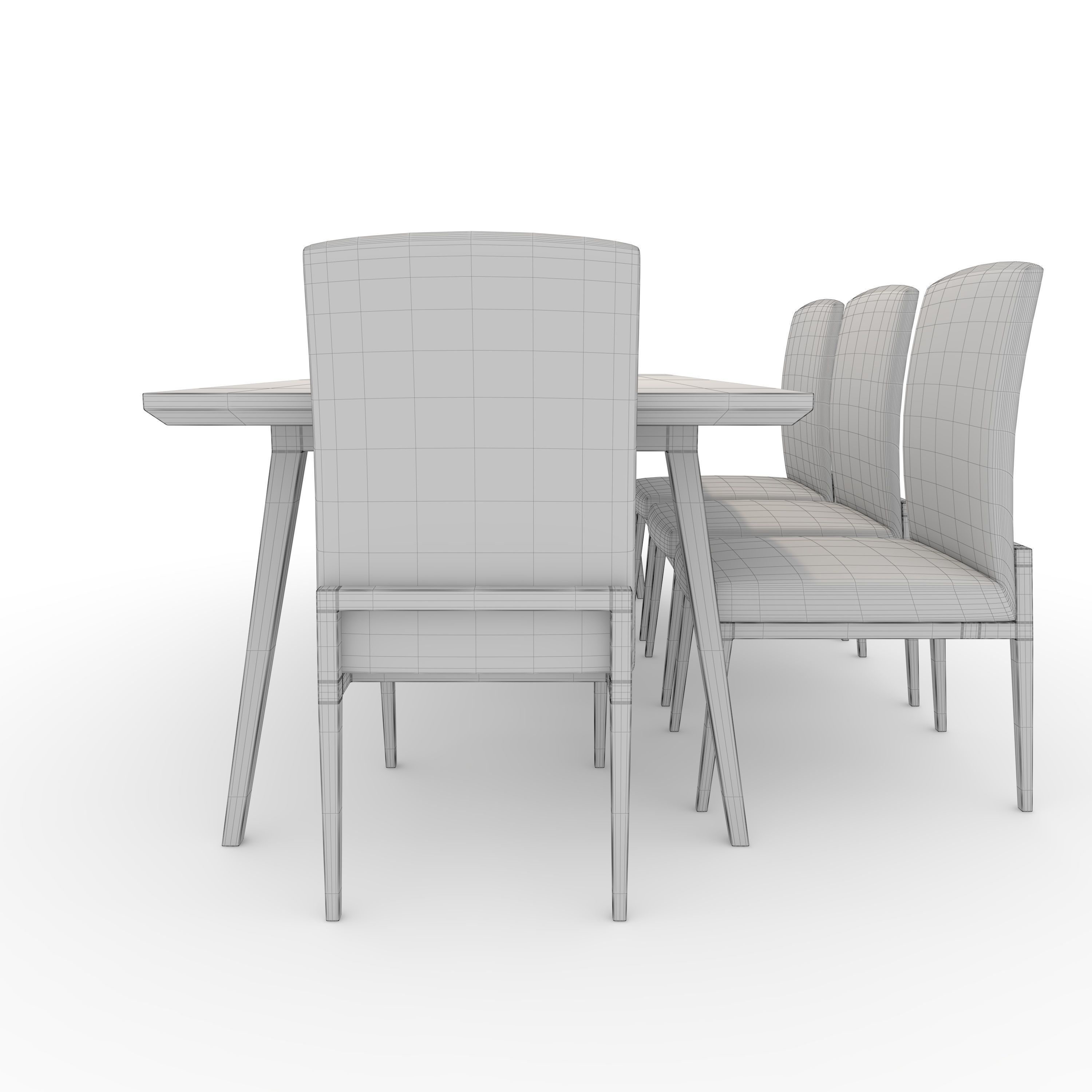 Dining Set 1 3D model_13
