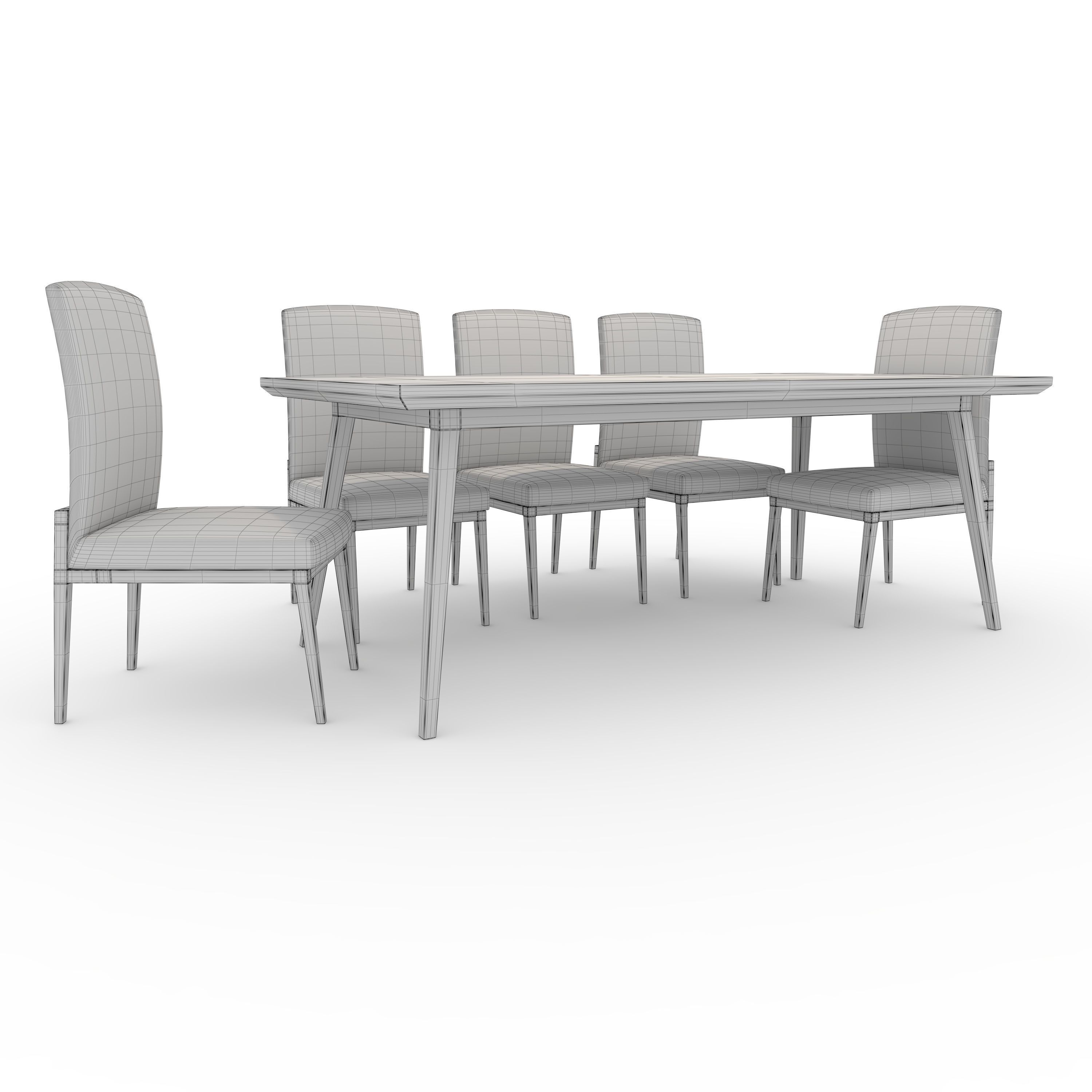Dining Set 1 3D model_9