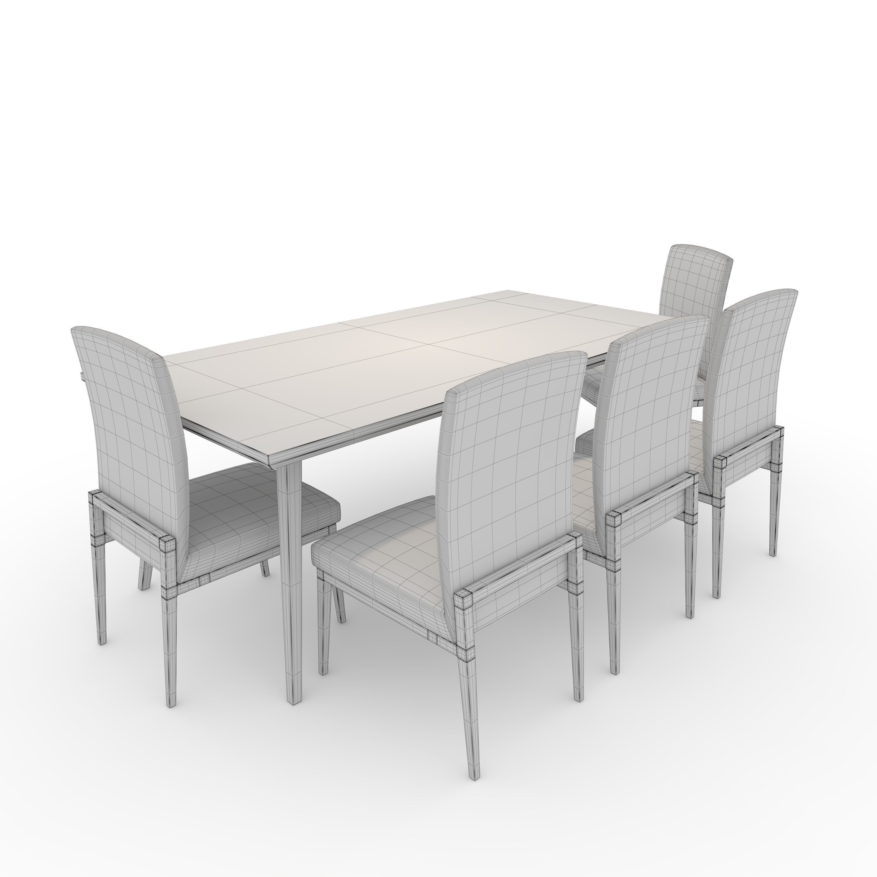 Dining Set 1 3D model_7