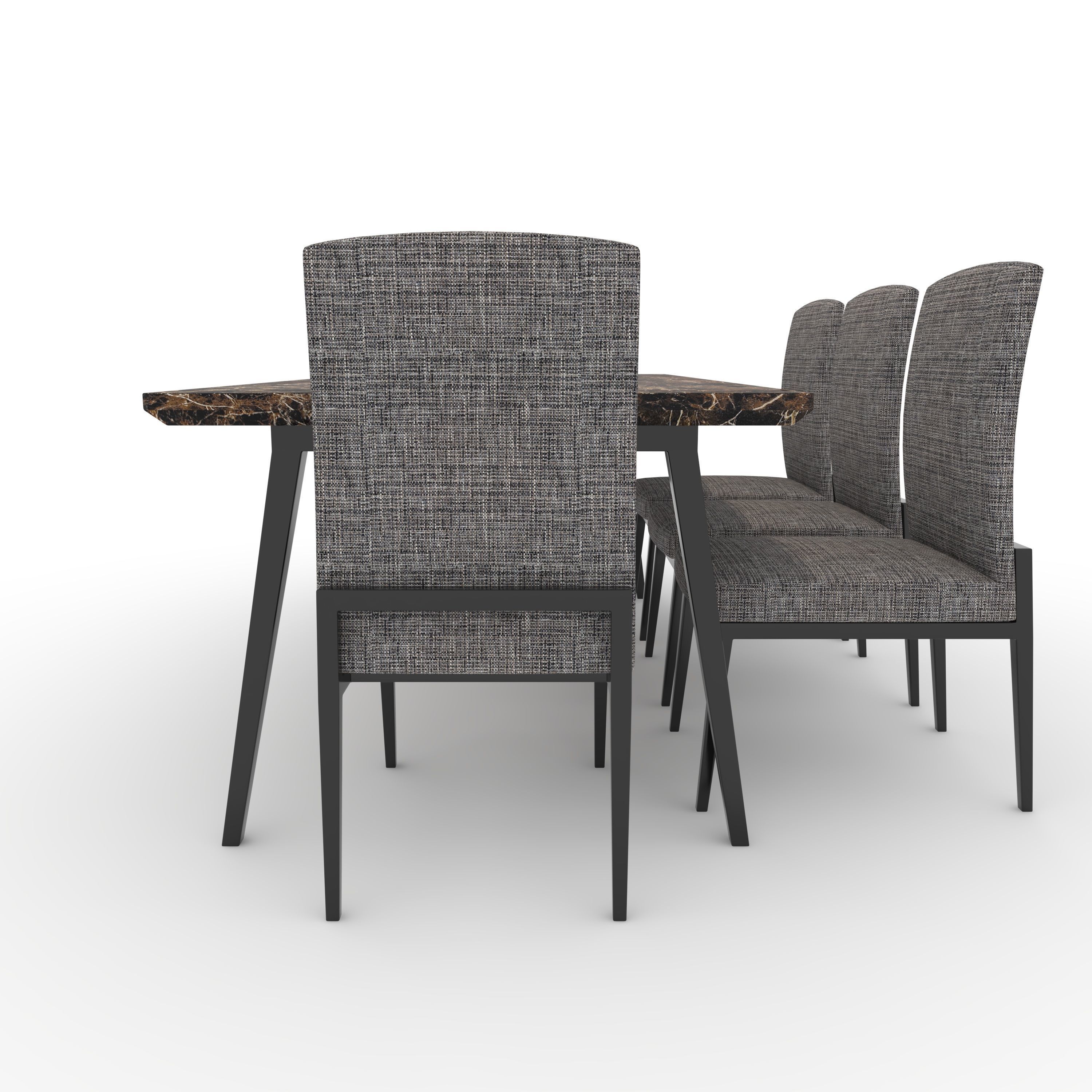 Dining Set 1 3D model_12