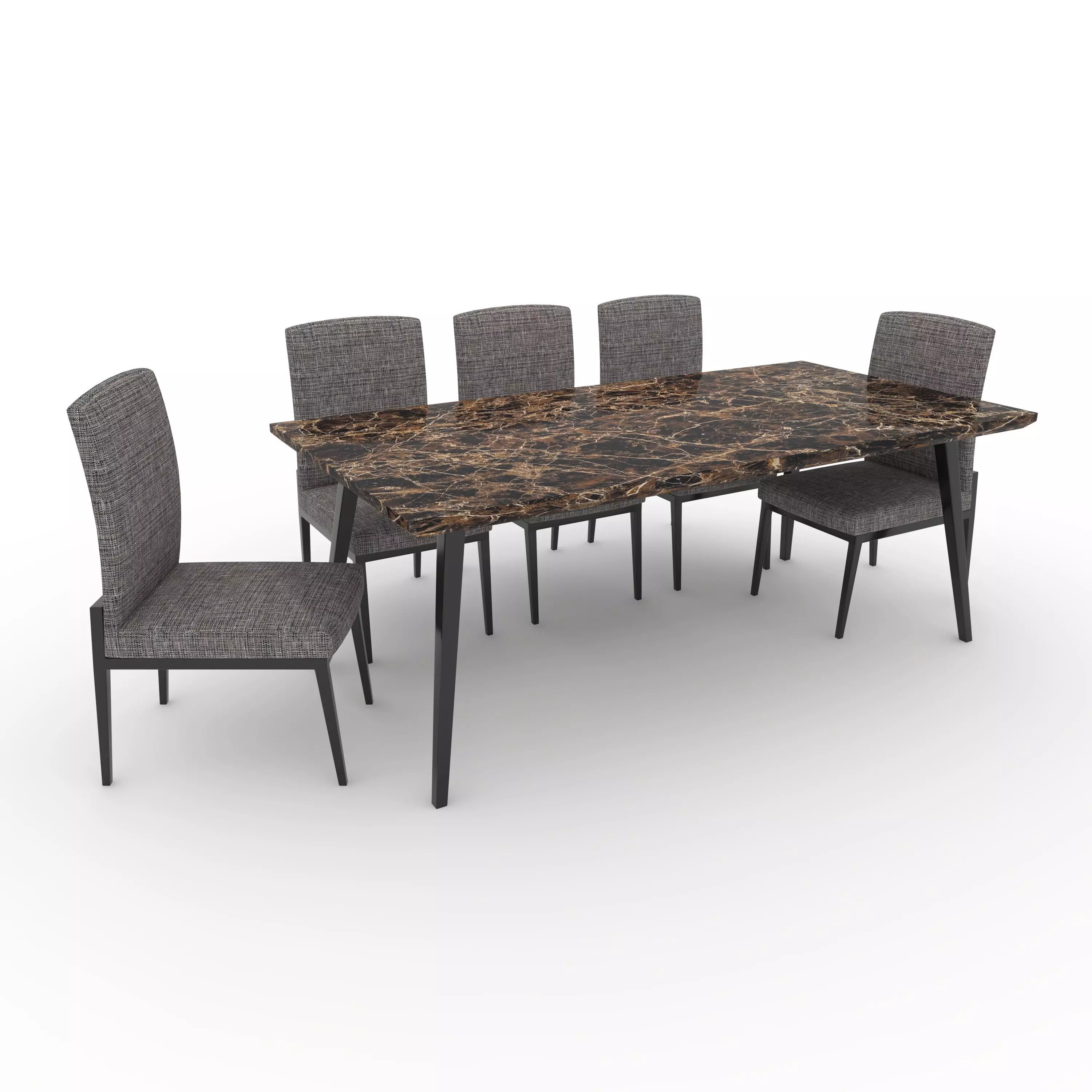 Dining Set 1 3D model_0