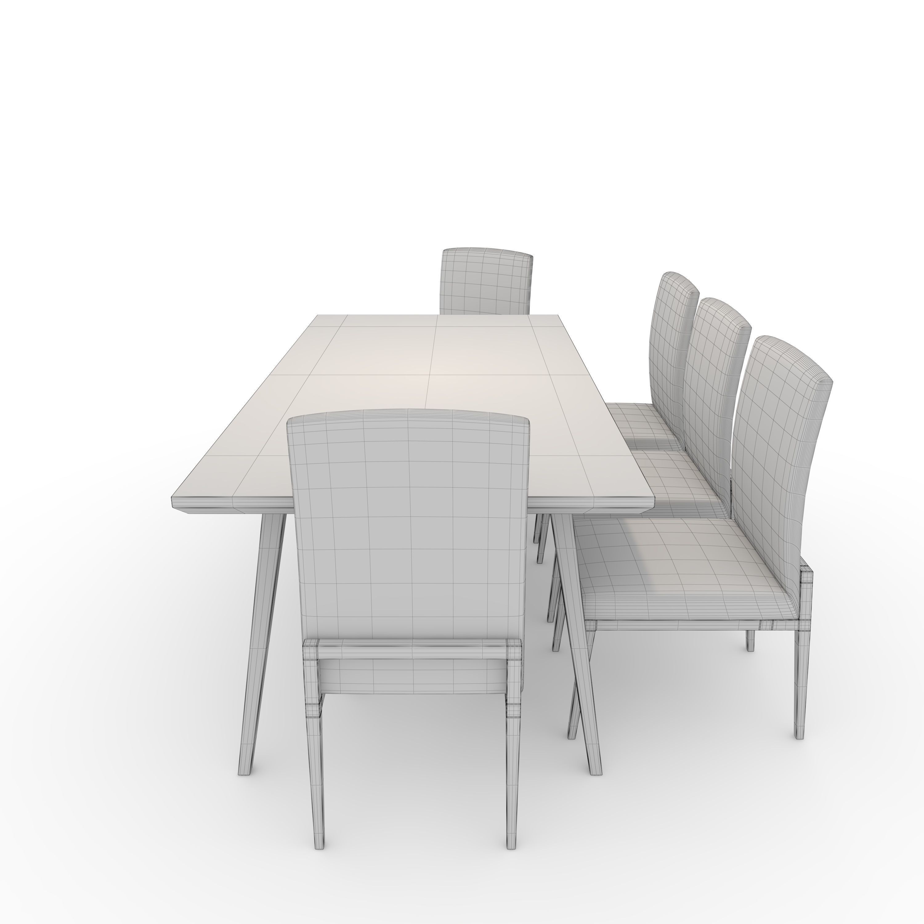 Dining Set 1 3D model_5