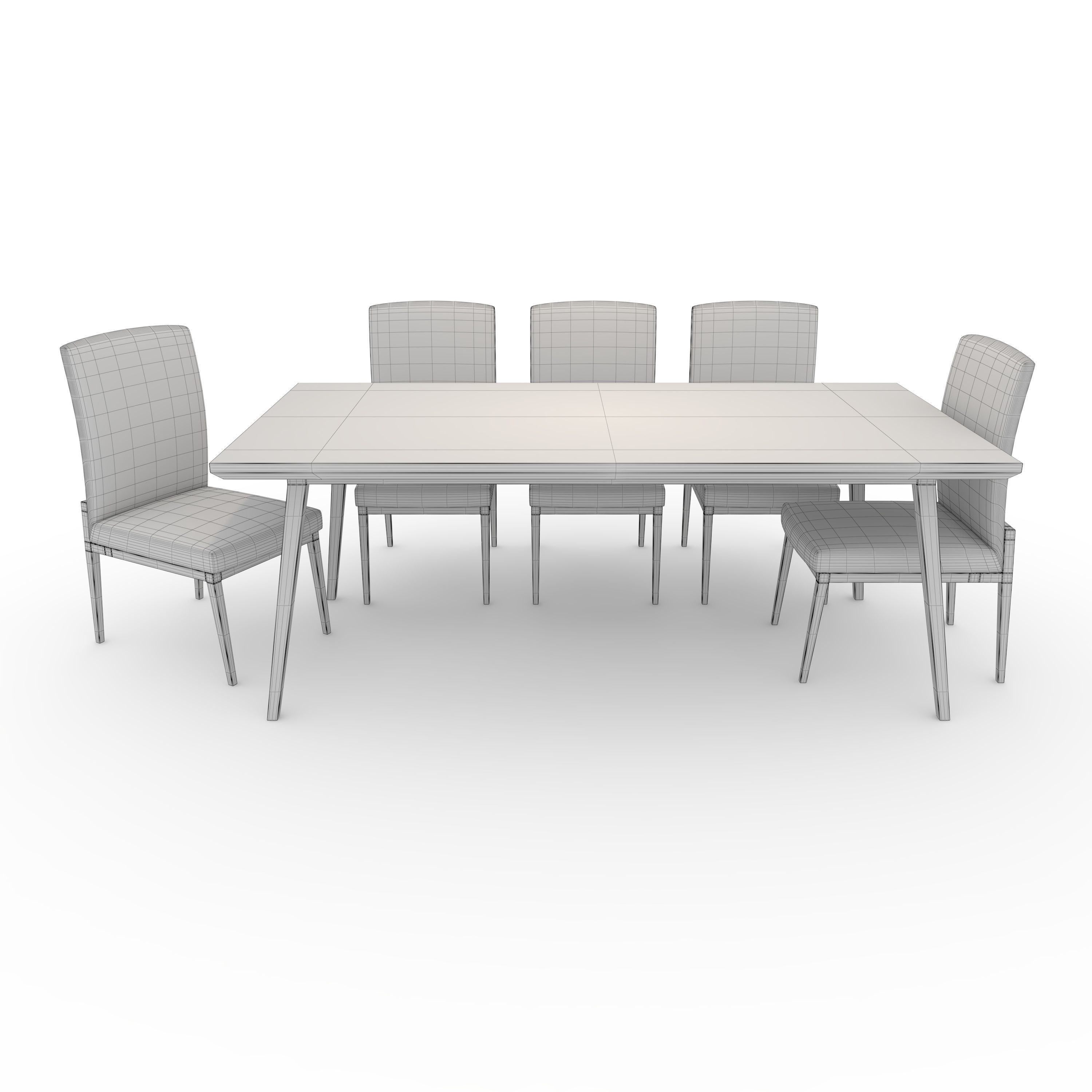 Dining Set 1 3D model_3