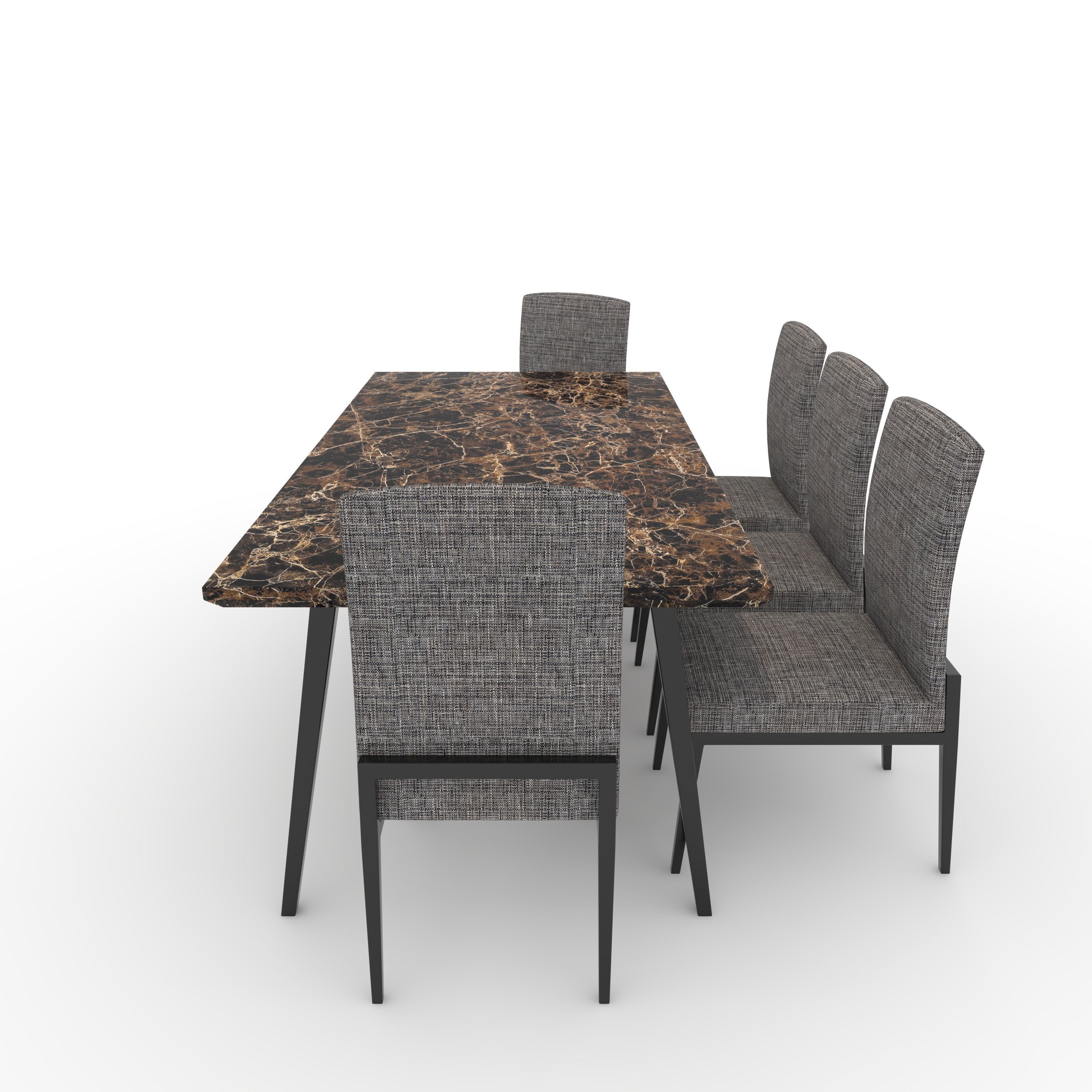 Dining Set 1 3D model_4