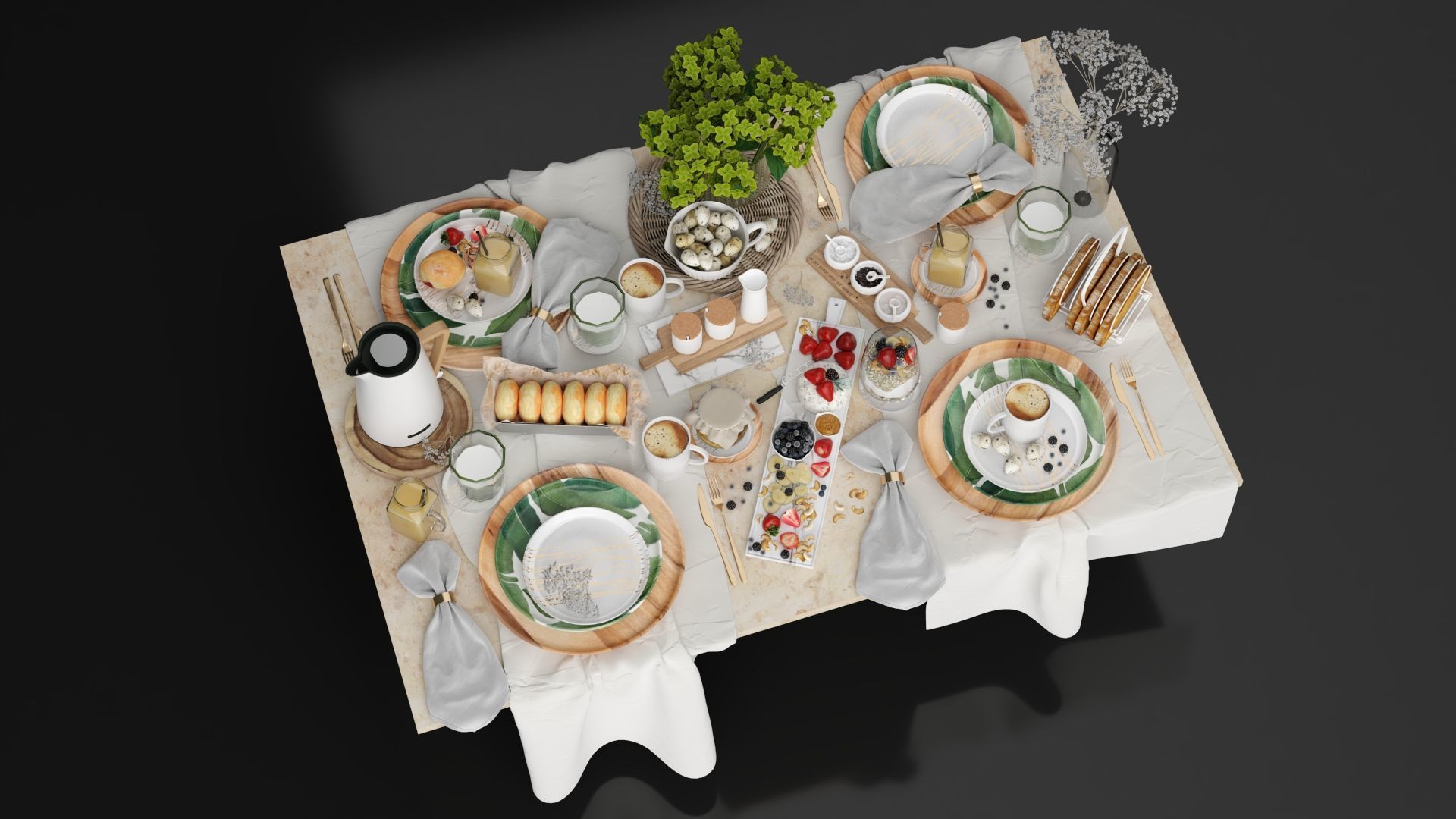 Food Set Model 3D model_1