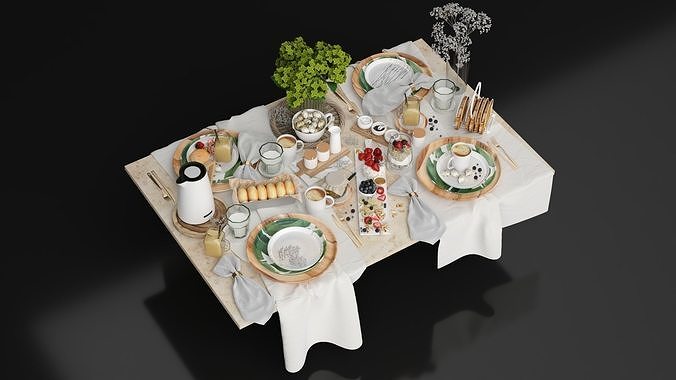 Food Set Model 3D model