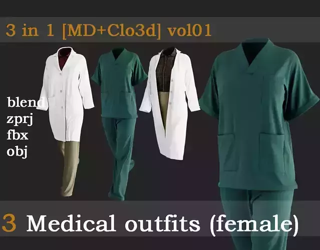 3 Medical outfits vol01