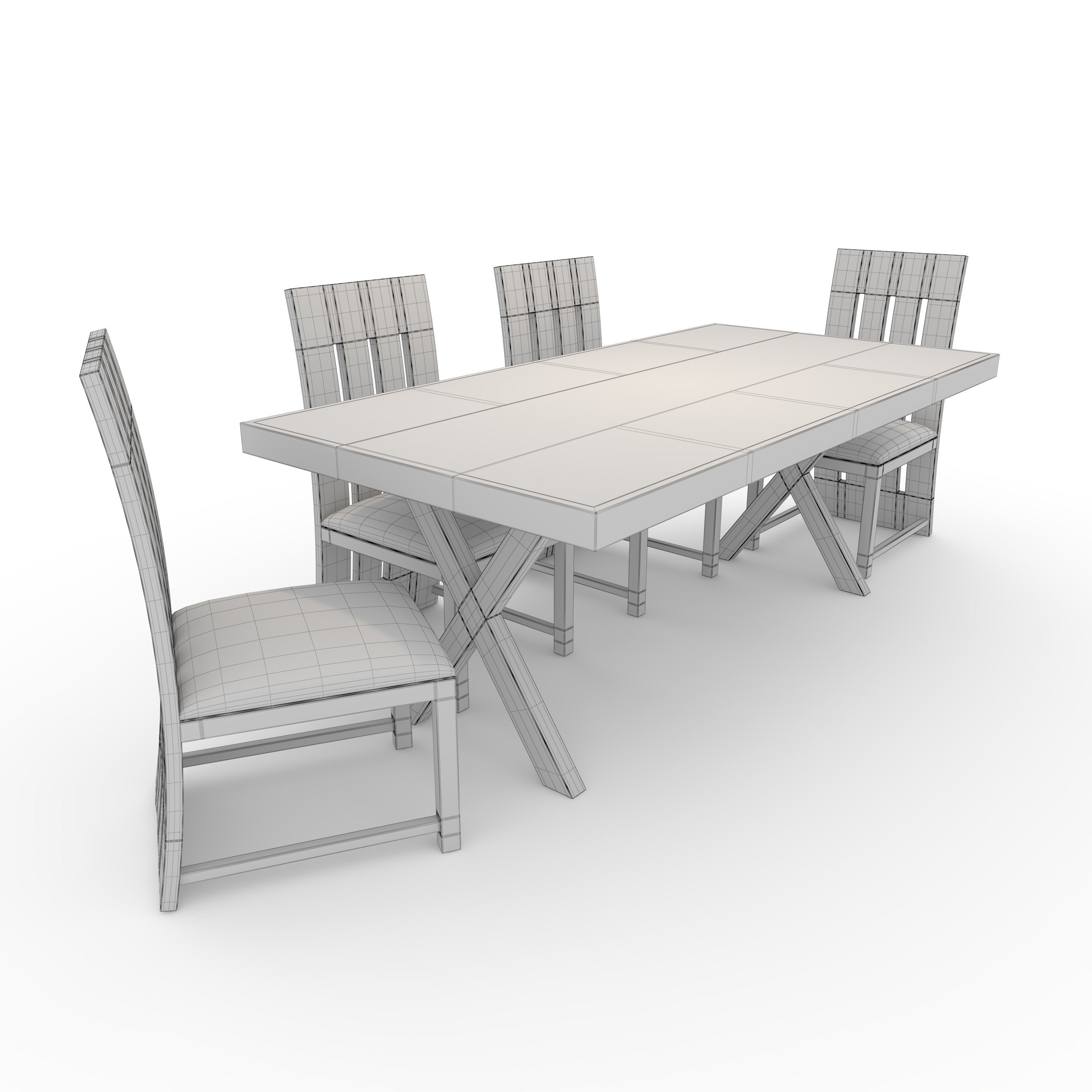 Dining Set 2 3D model_17