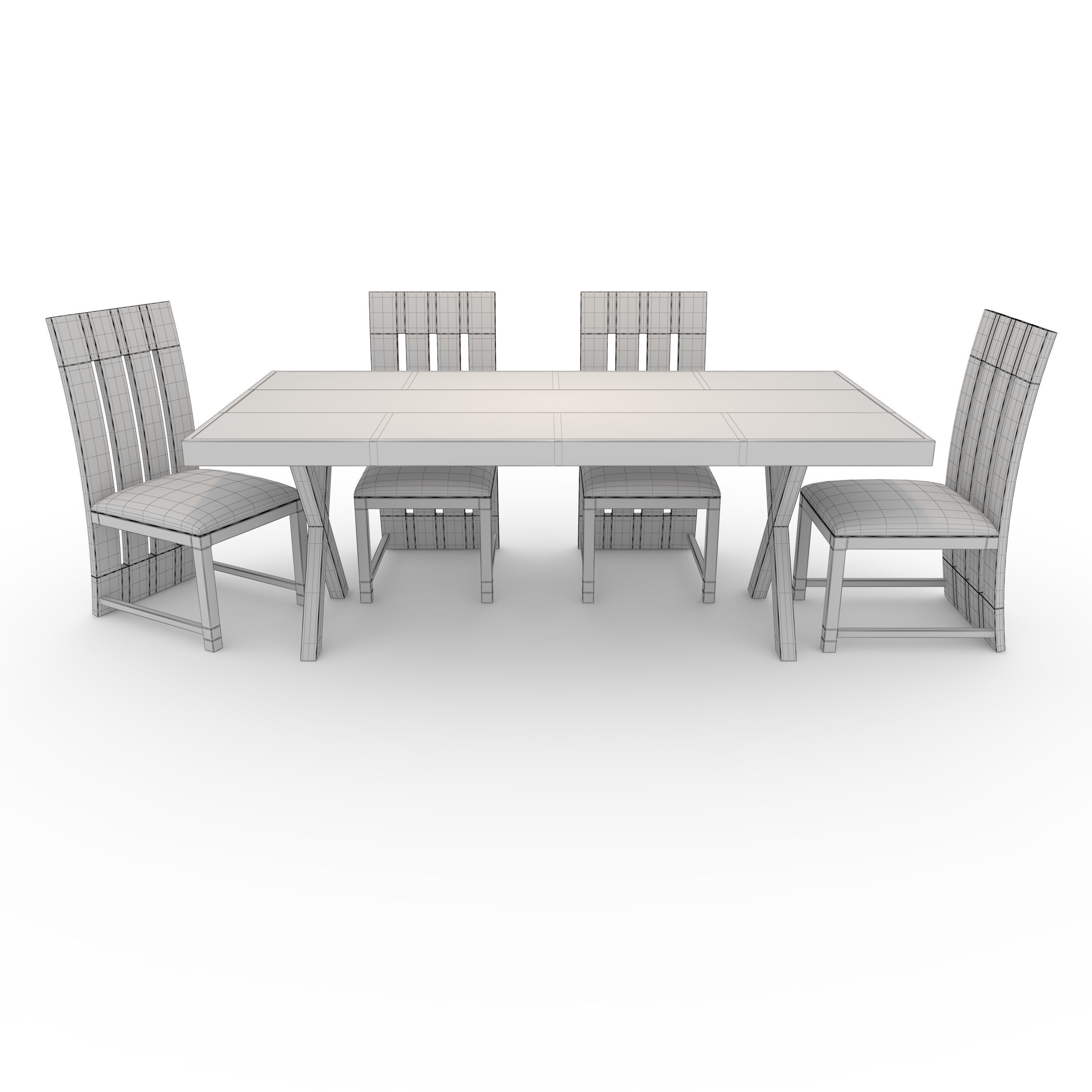 Dining Set 2 3D model_3