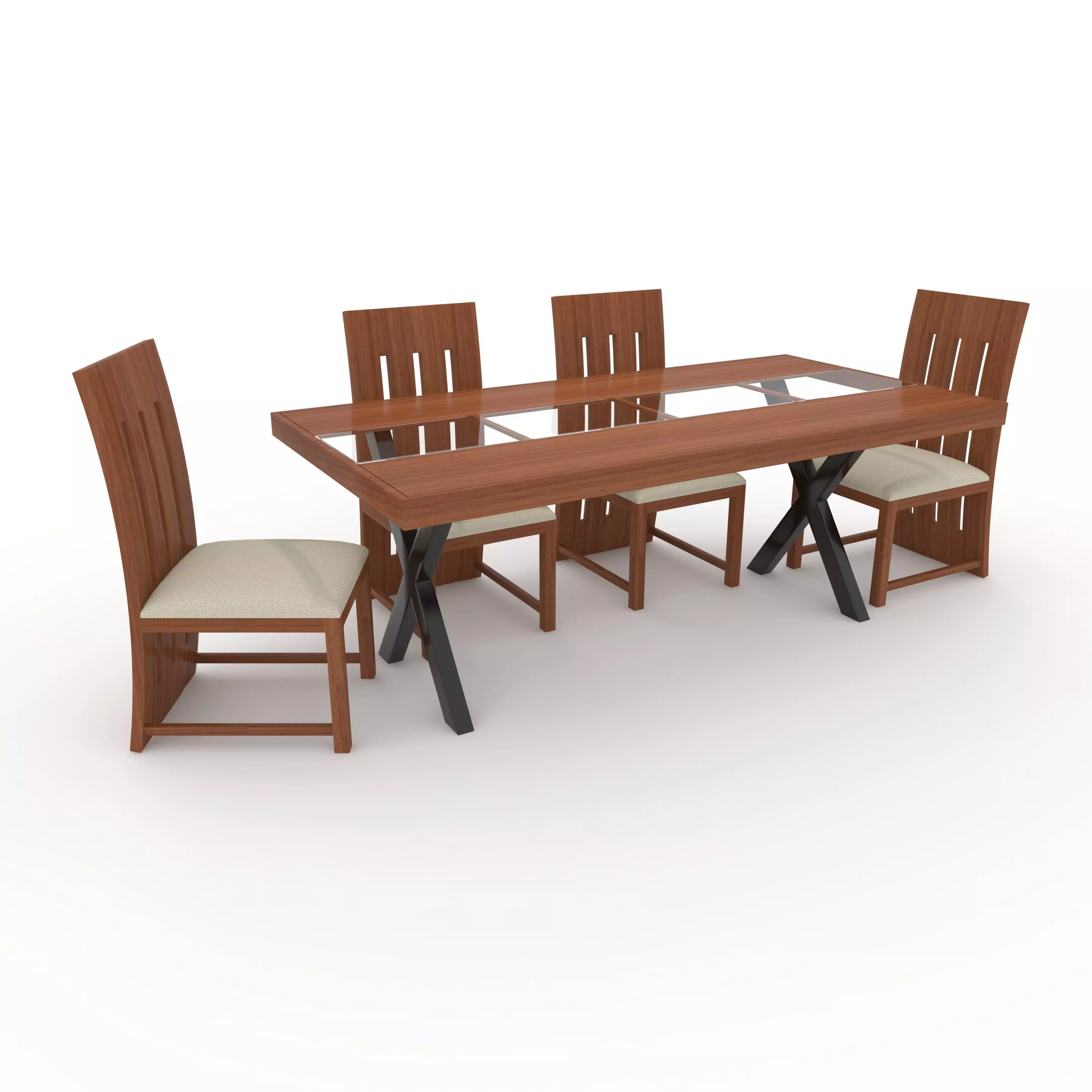 Dining Set 2 3D model_0