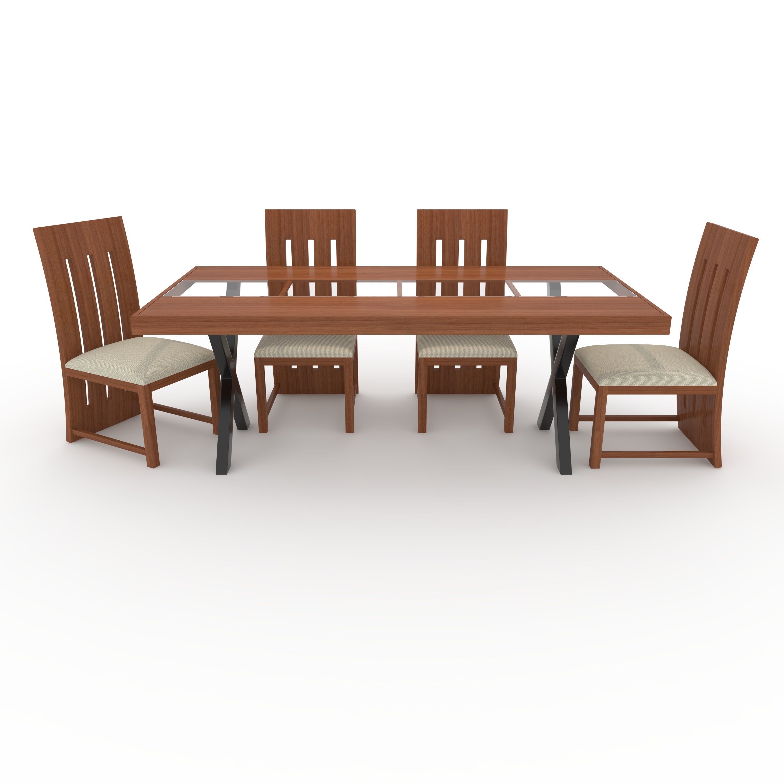 Dining Set 2 3D model_2