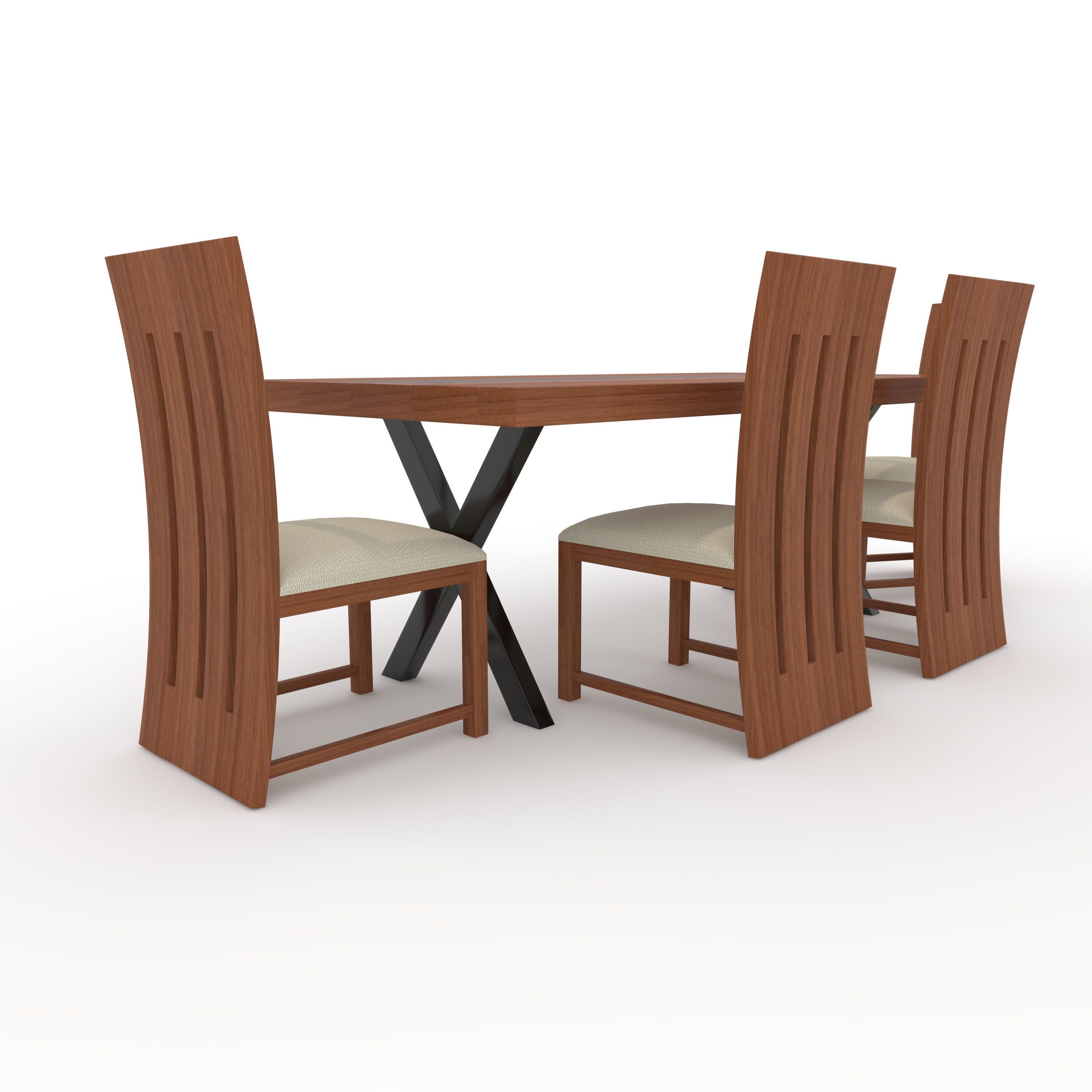 Dining Set 2 3D model_14
