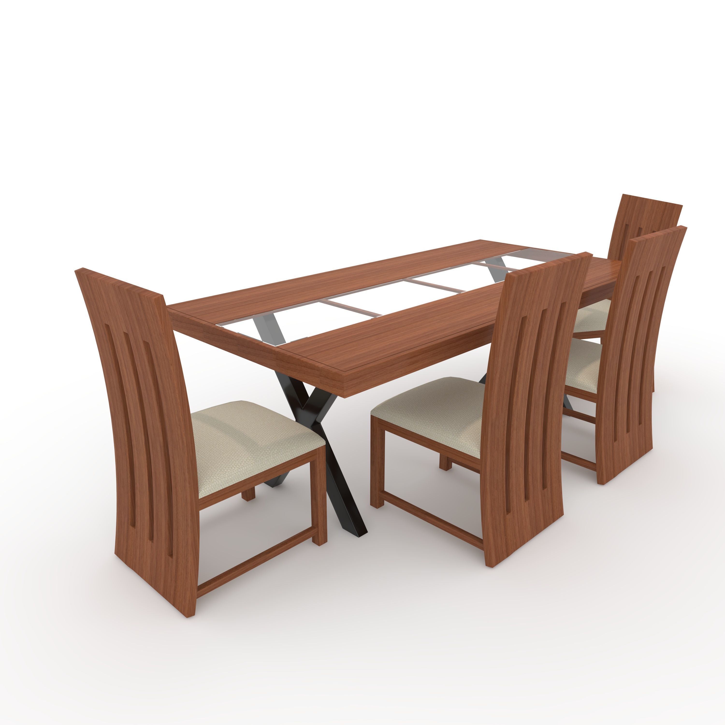 Dining Set 2 3D model_6