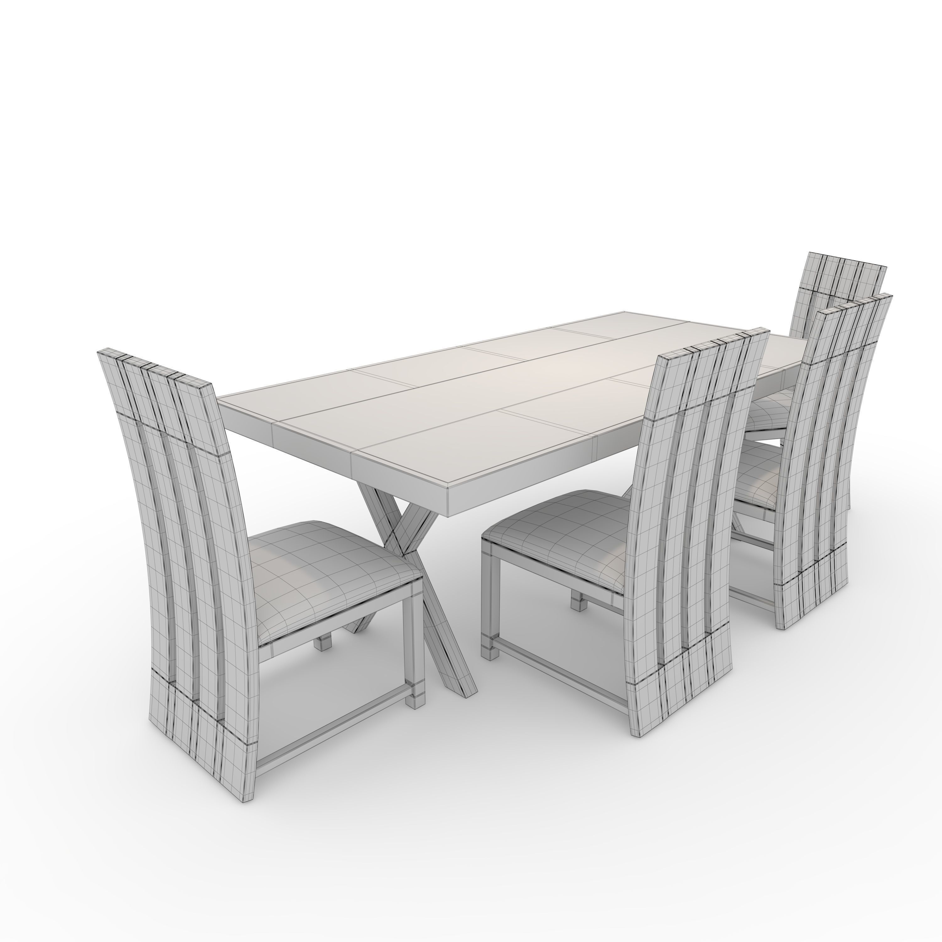 Dining Set 2 3D model_7
