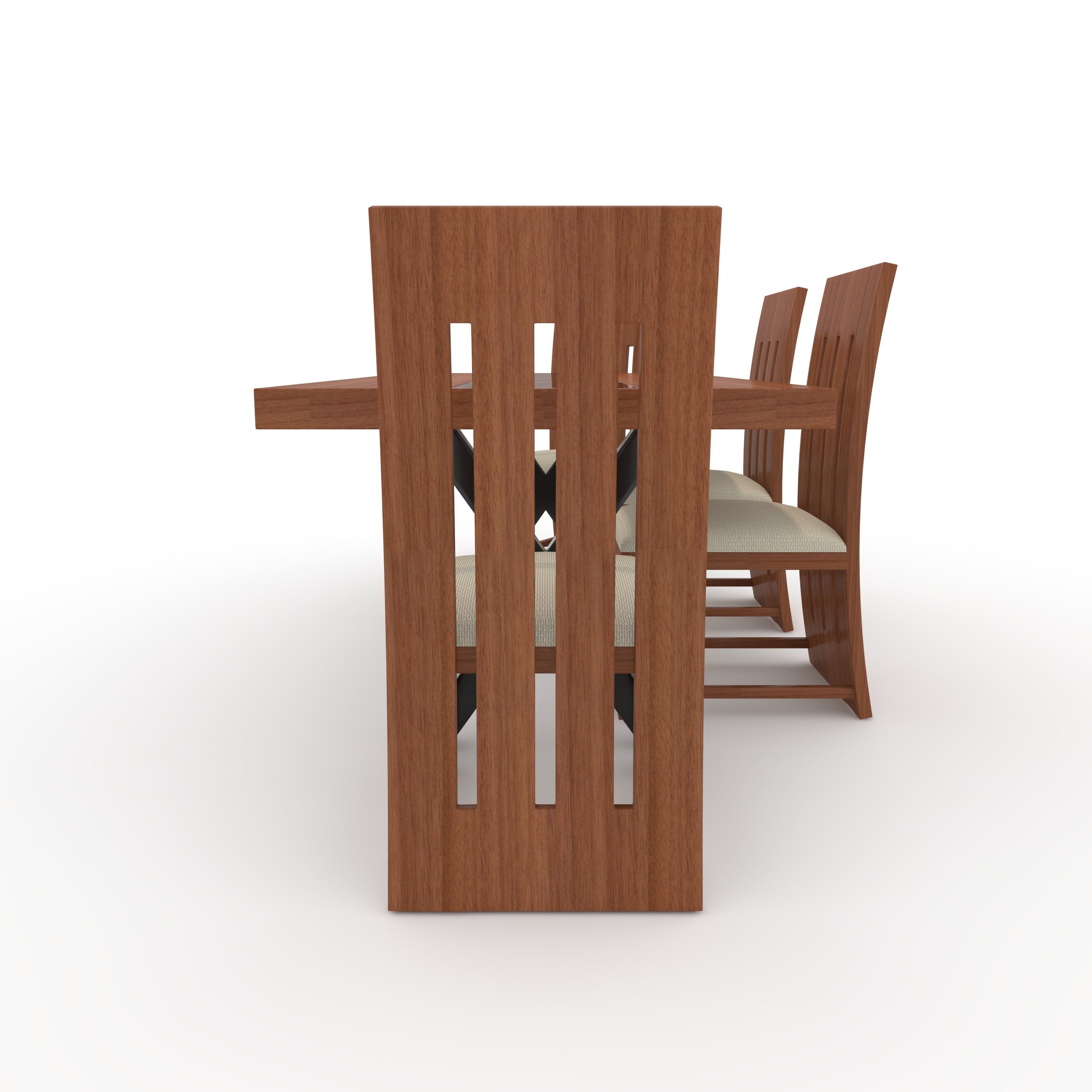 Dining Set 2 3D model_12