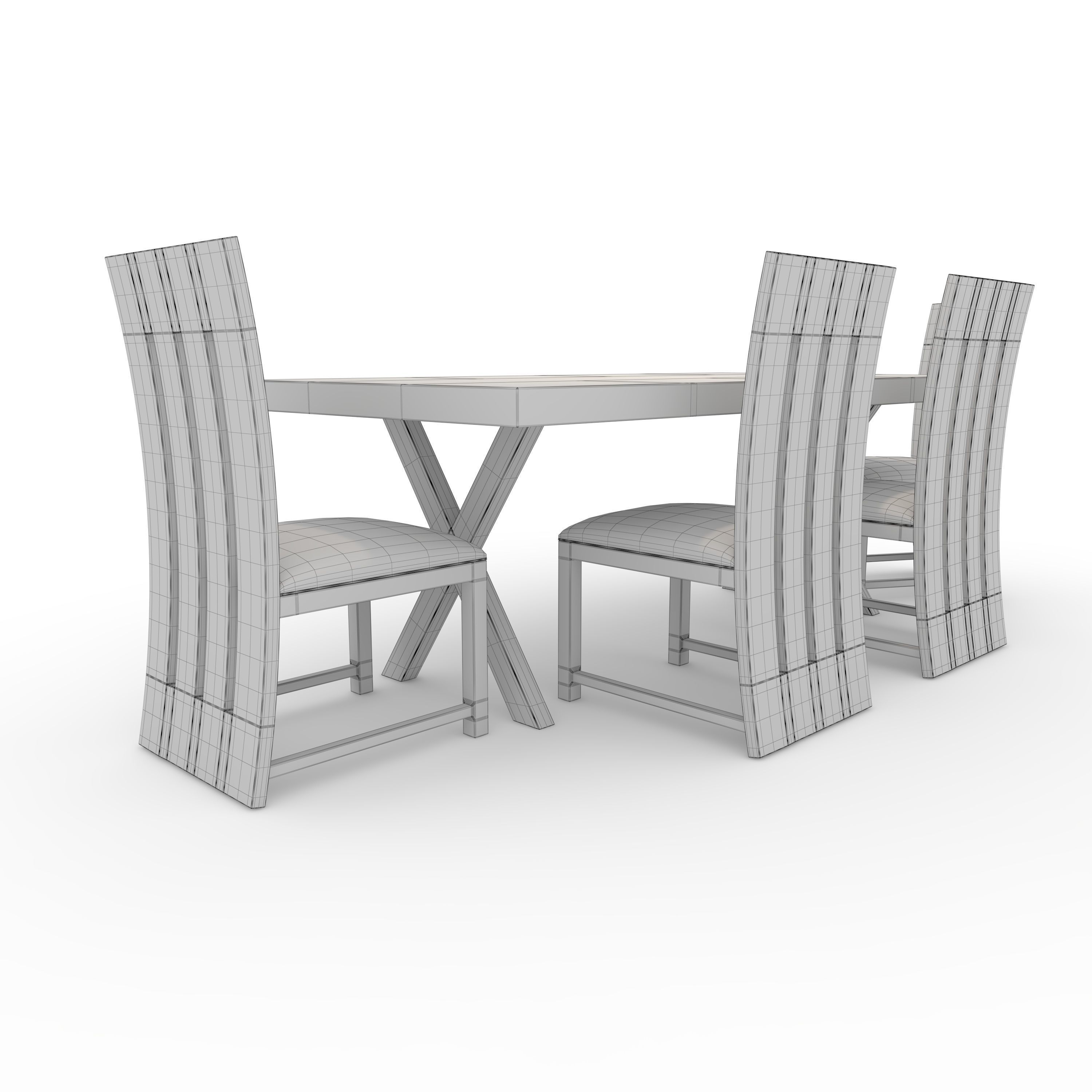Dining Set 2 3D model_15